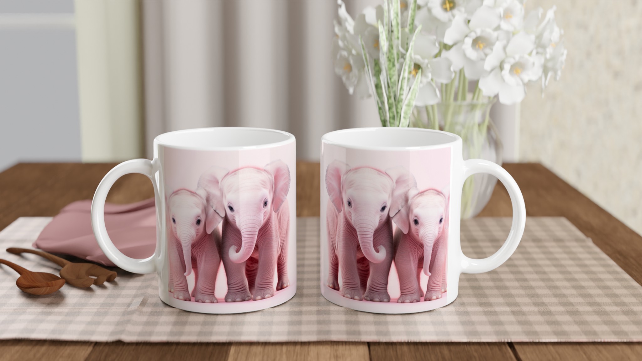 Söta Babyrosa Elefantmugg – 11 oz Keramikmugg för Vardagsglädje i Valfri Färg 10 44d2eb34-9c2d-4205-a1e3-079cfca78fbe