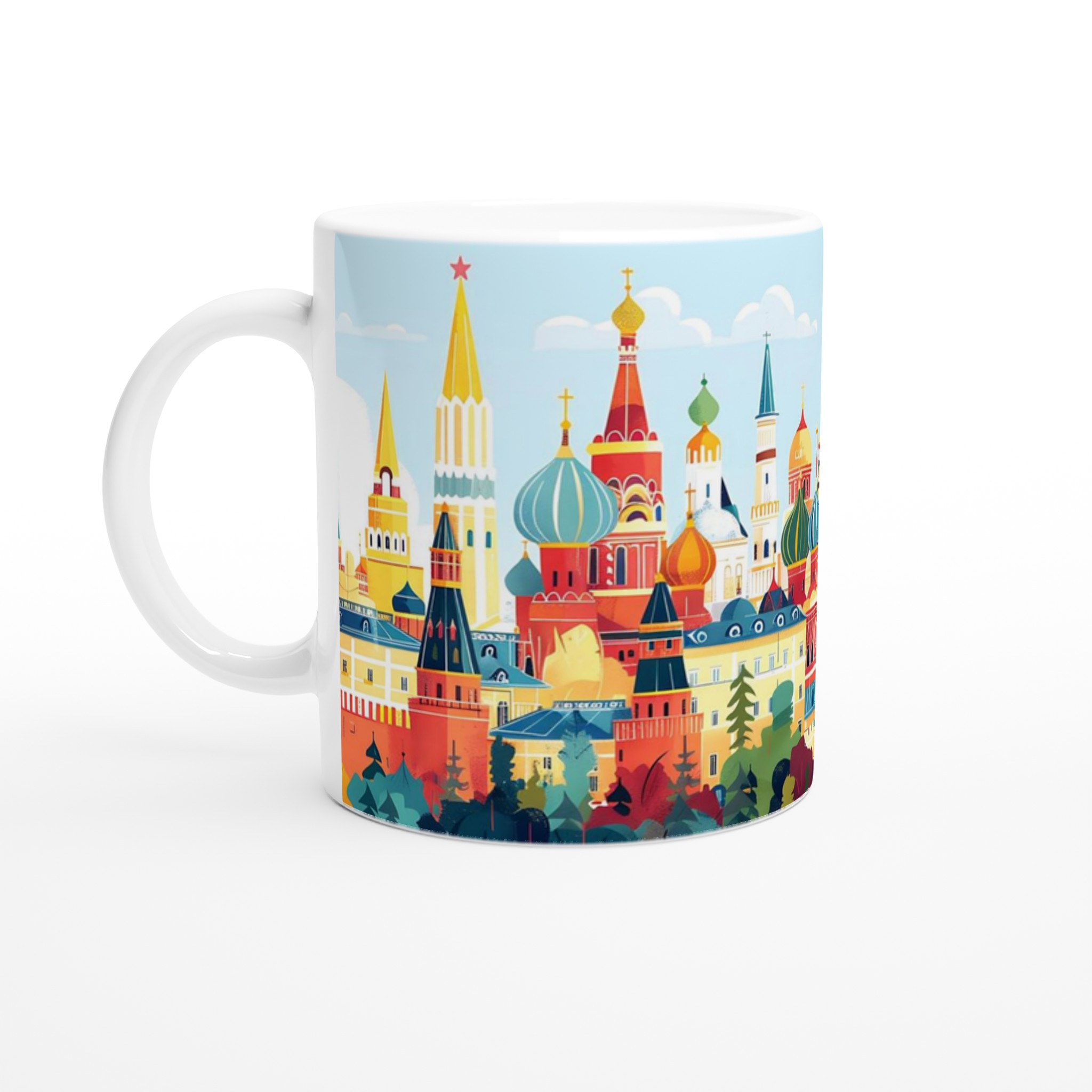 Mångfärgad Moskva Skyline Mugg – 11oz Keramik för Kaffe & Te i Flera Färger 1 44e86b70-8b66-43c7-b394-f8b0d062cb09