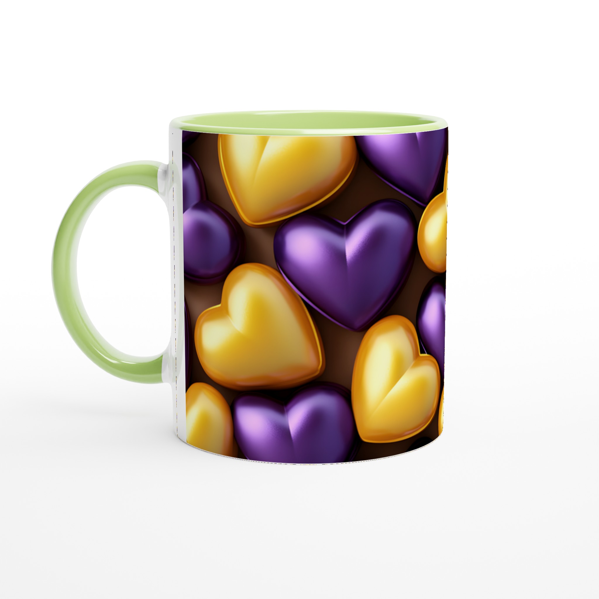 Kärlek i Guld & Lila: Premium Keramikmugg - 11oz, Välj Din Favoritfärg! 3 44fa3015-ea0d-48ff-b43b-364e8030cc1d