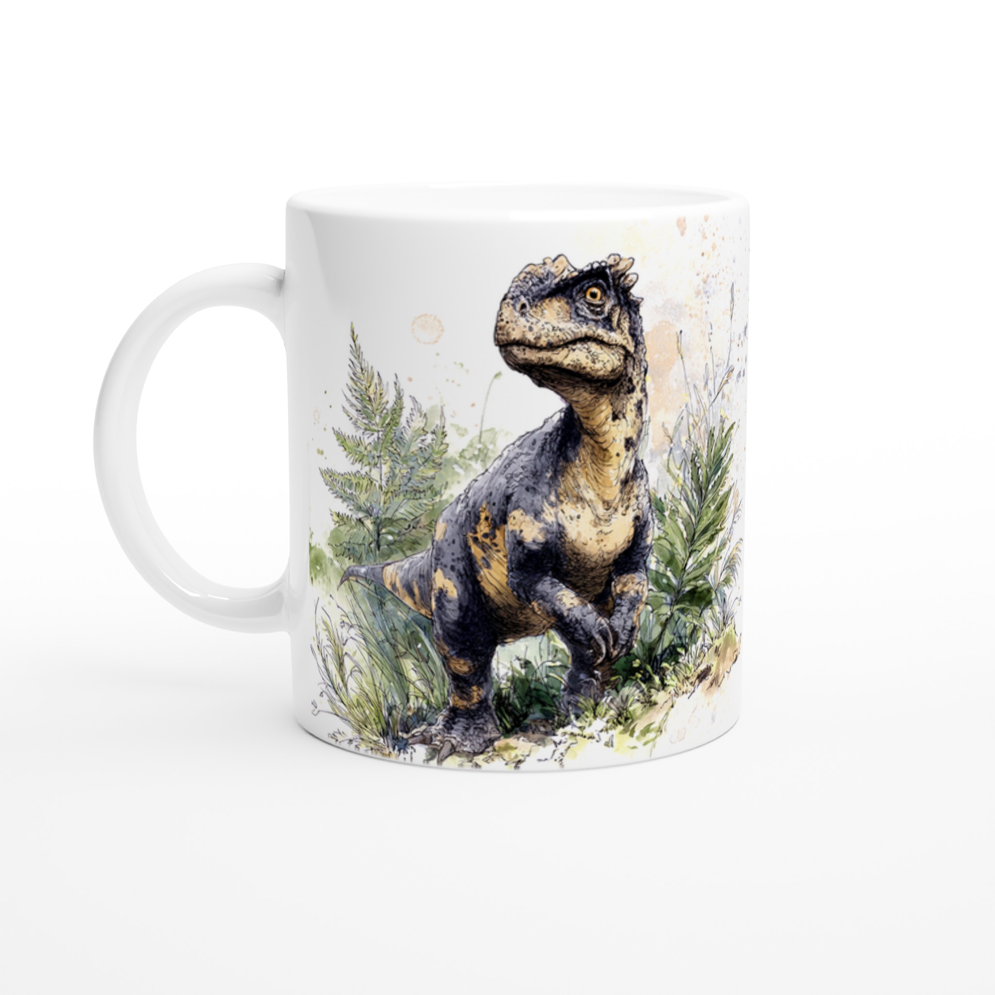 Förhistorisk Charm: Dinosaurie Akvarell Mugg - 11oz Keramikmugg för Dinosaurieälskare i 7 Färger 1 454cb0f8-e65f-4ed0-a7e0-b412d6361a10