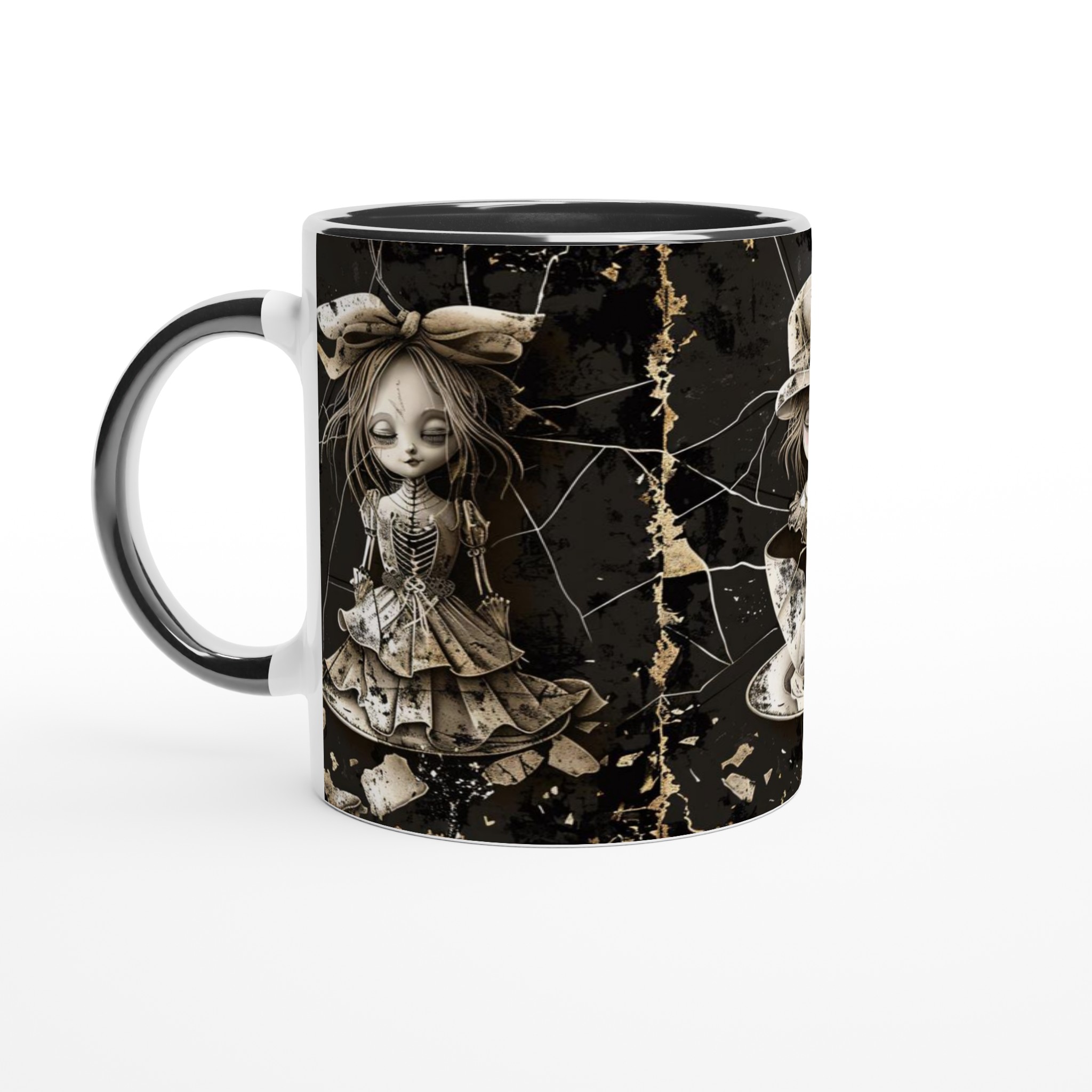 Vit 11oz keramisk mugg med gotiskt bruten dockstil i din favoritfärg 7 455897d0-0d03-401d-bfee-9fdd0768eda0