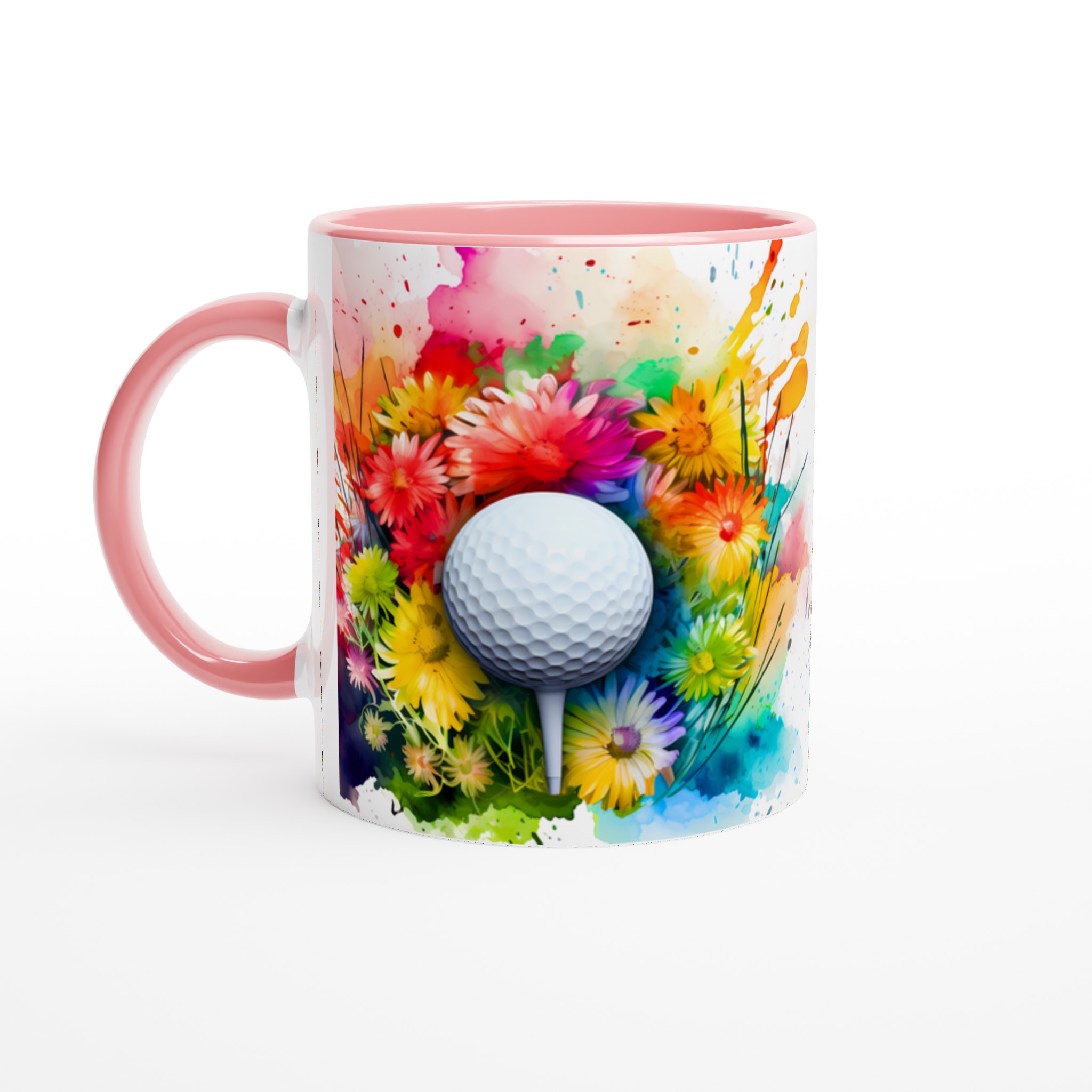 Mångfärgad golfmugg – konstnärlig 11oz keramikmugg för golfentusiasten 6 455d1b48-31f9-42e5-b058-0cc06c0ae370