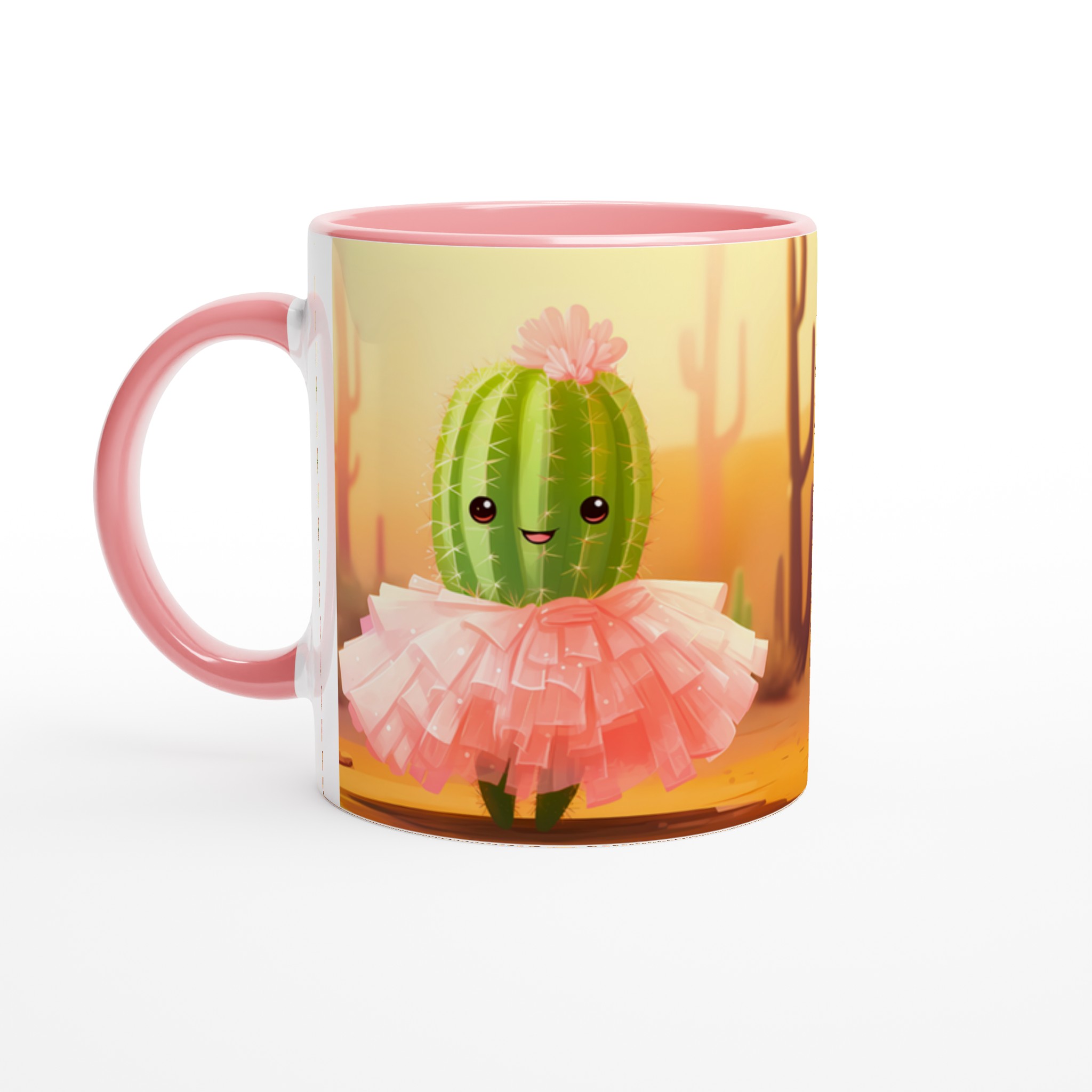Söt Kaktus Ballerina Kaffemugg – Förtjusande Kawaii Keramikmugg i ditt val av 7 färger 6 45efdf52-c188-4244-bf34-c310ba5e1a58