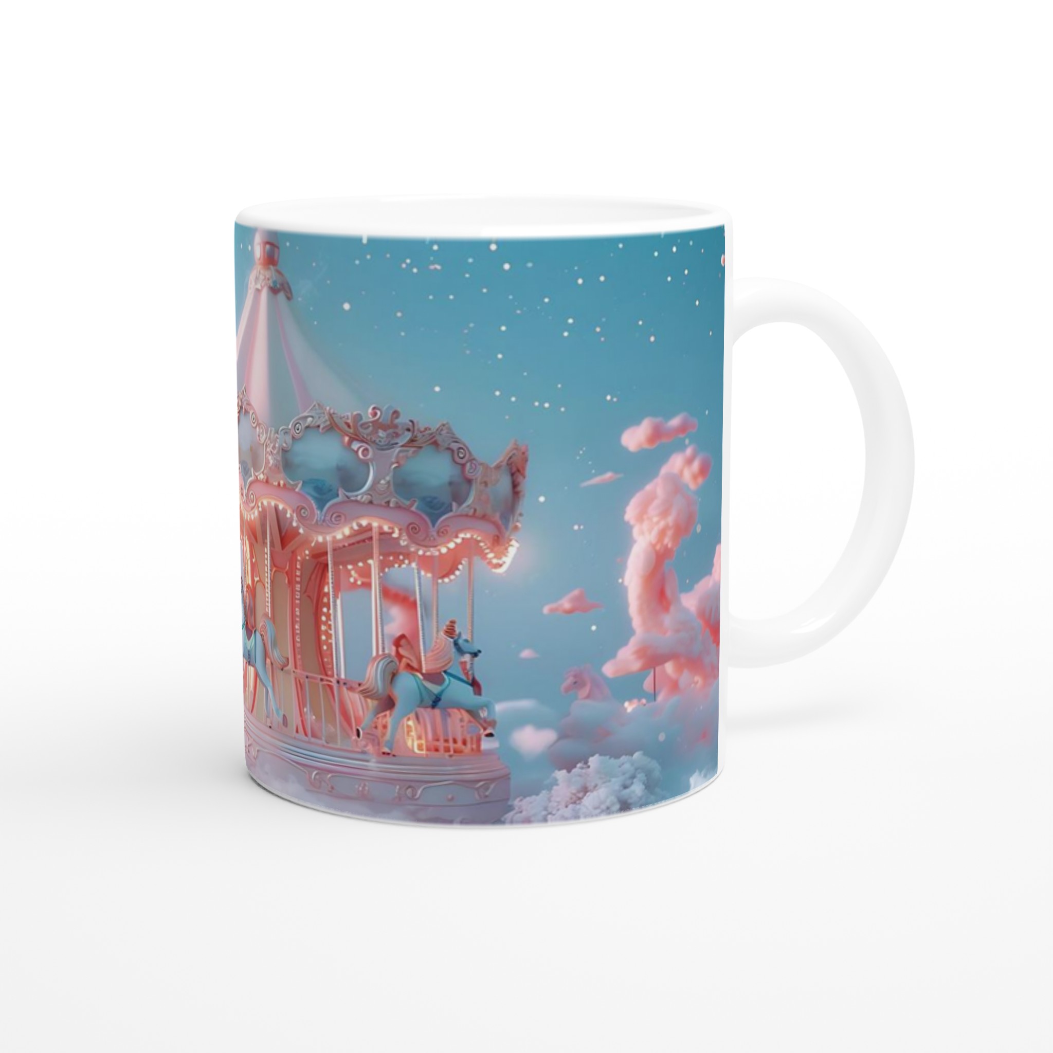 Magisk Karusellmugg – Drömsk Rosa & Blå Himmel – 11oz Premium Keramisk Mugg i Valfri Färg 9 45fb1842-a0e1-4dd8-bff3-0987457ce524