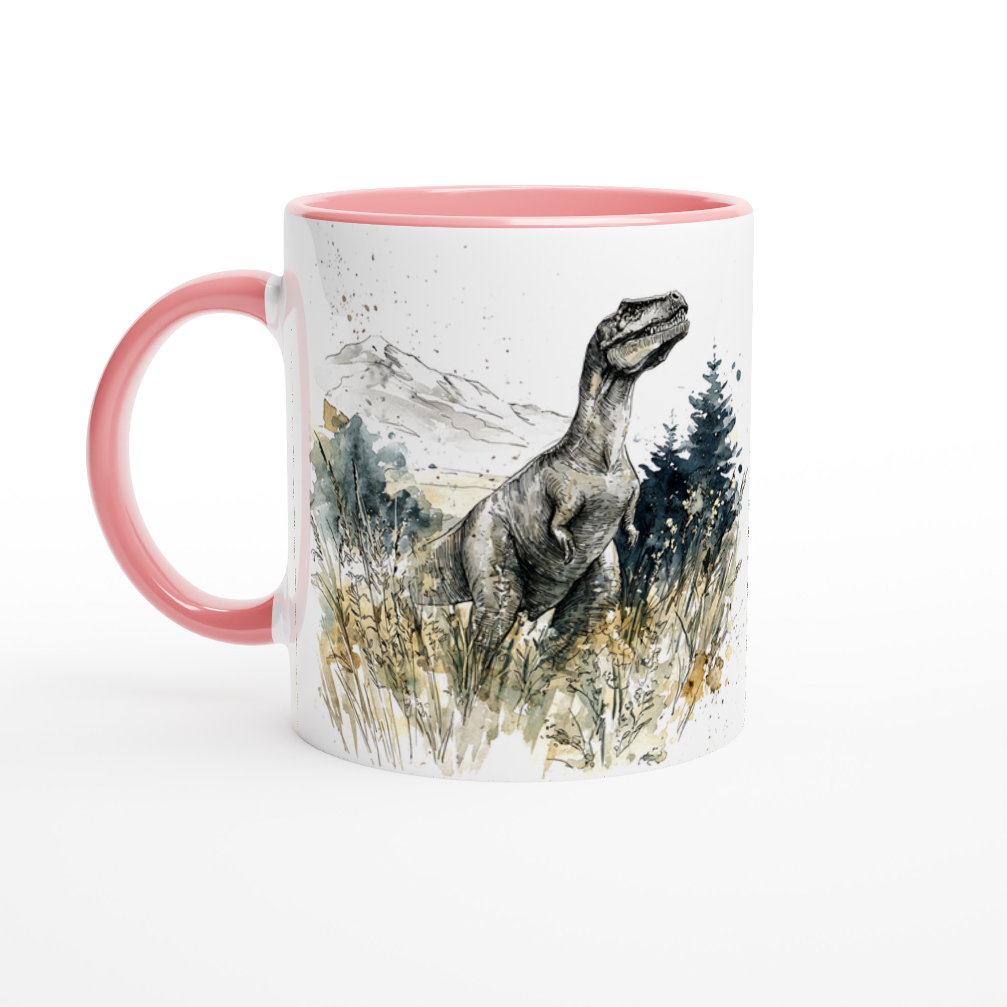 Dinosaurie Akvarell Mugg - 11oz Keramisk Mugg för Dinosaurieälskare i Flera Färger 6 45fd883d-289e-4f42-b58f-5d1275912c97