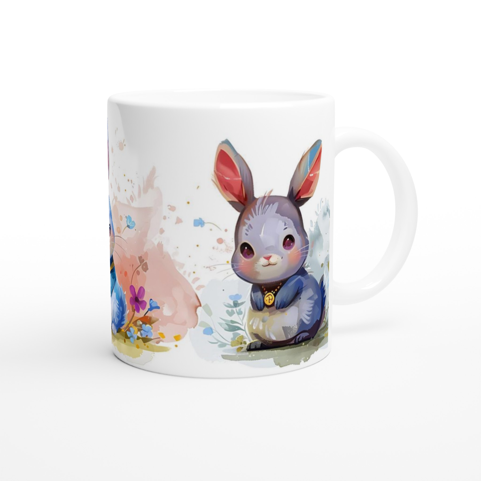 Söta Akvarell Kanin Mugg – 11oz Keramisk Kaffekopp i Flera Färger 9 4626a637-bc37-4f8b-b338-23418c587856