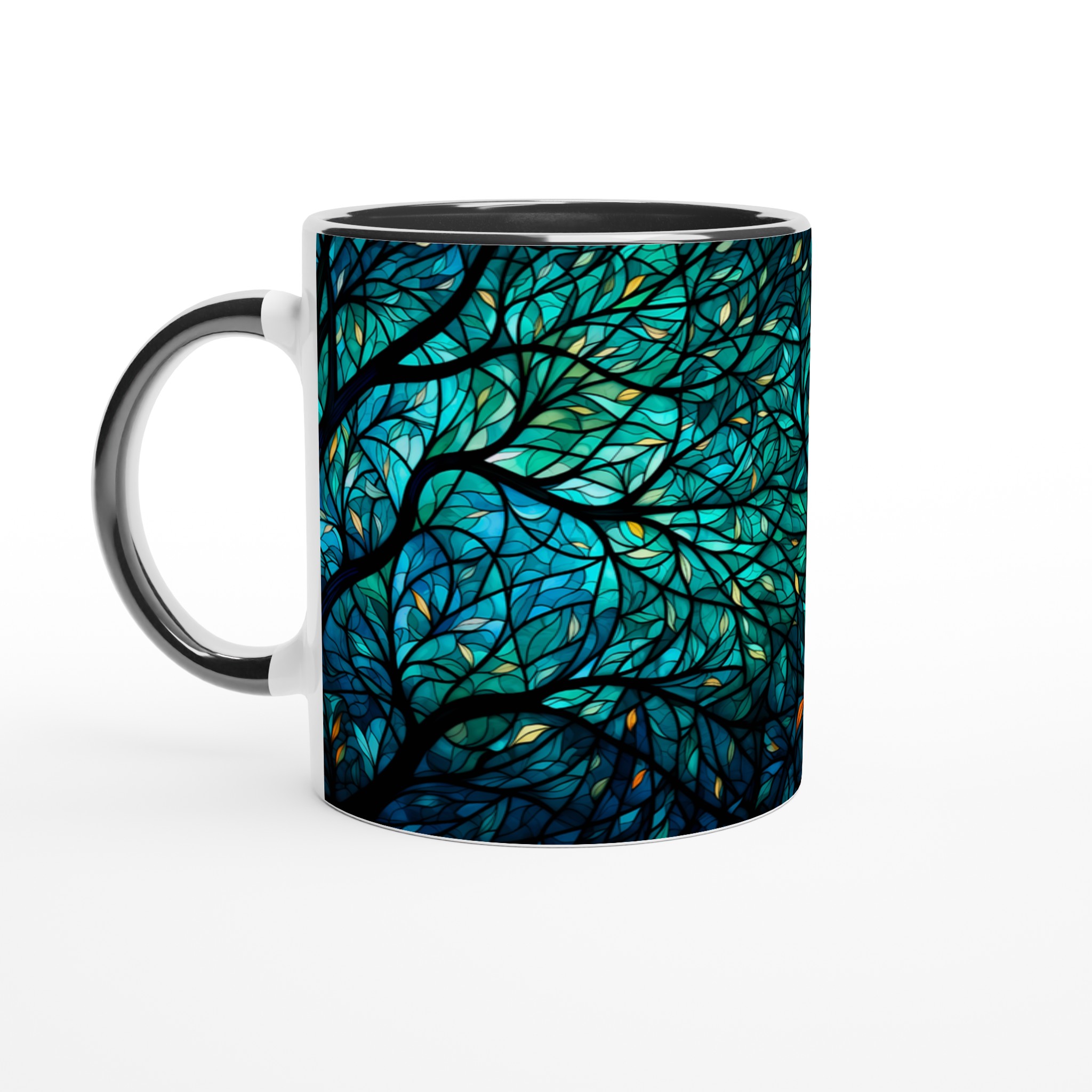 Förtrollande Skogsglans Mugg – Konstnärlig Keramikmugg i Glasmosaik Design, 11oz 7 463bbb12-88b8-4821-a429-86031bd850d0
