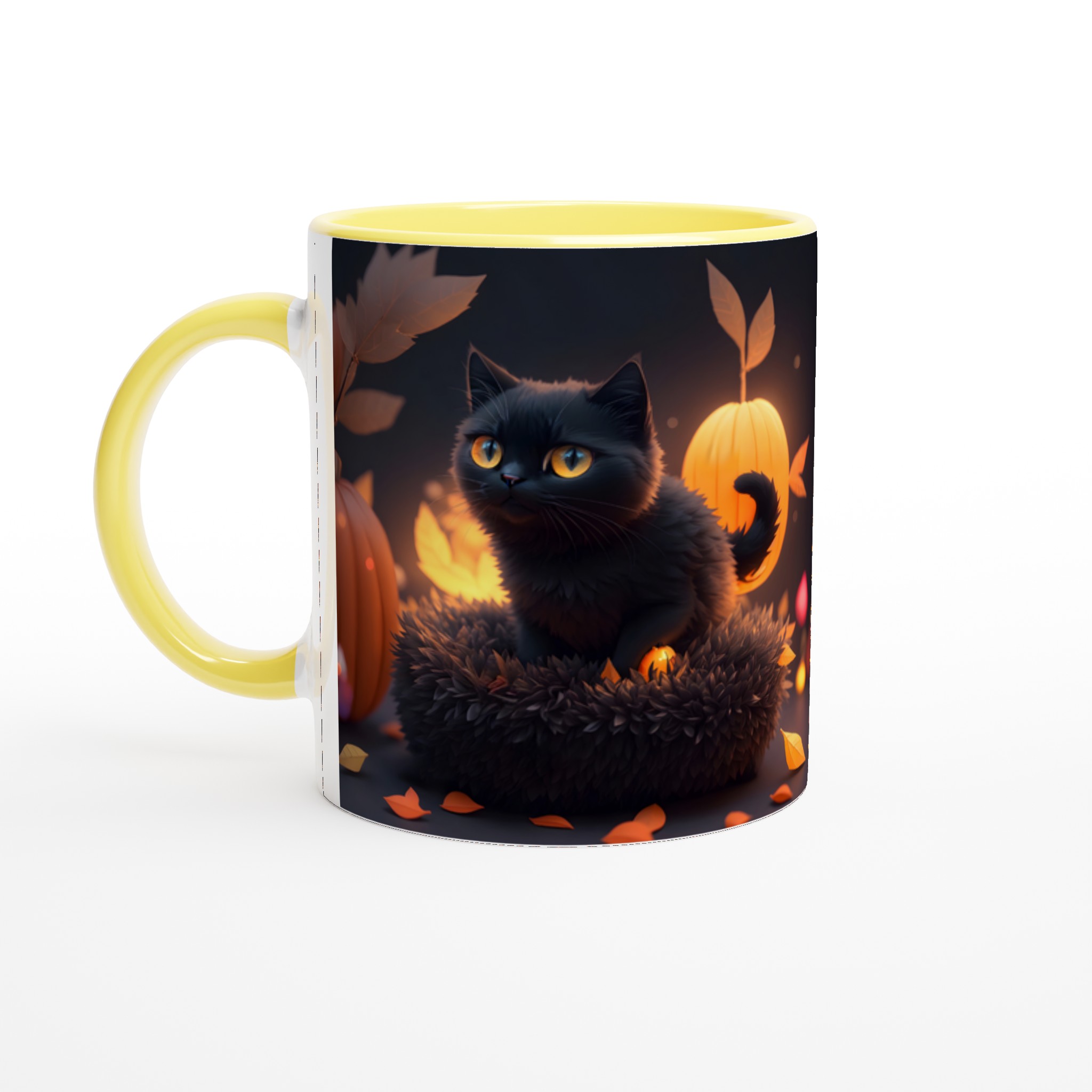 Mystisk Svart Katt Keramikmugg - Höstmys i Valfri Färg, 11oz 5 463f2109-130c-47f9-b3ed-94789385f8d5