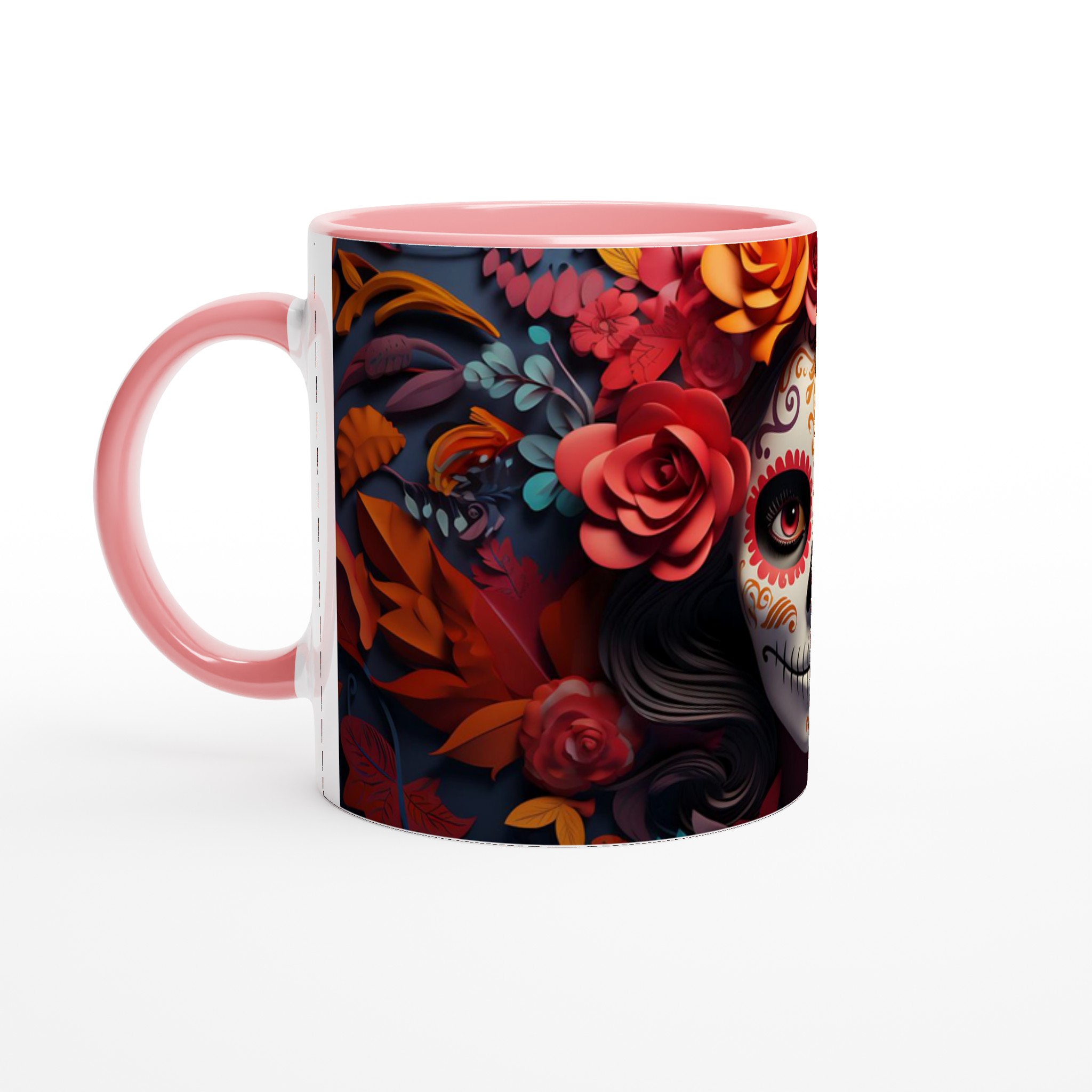 Sugar Skull Blommig Keramisk Mugg – Fira Livet i Levande Färg, 11 oz 6 4676ebc5-9d8c-4d07-a882-573a91bcf354