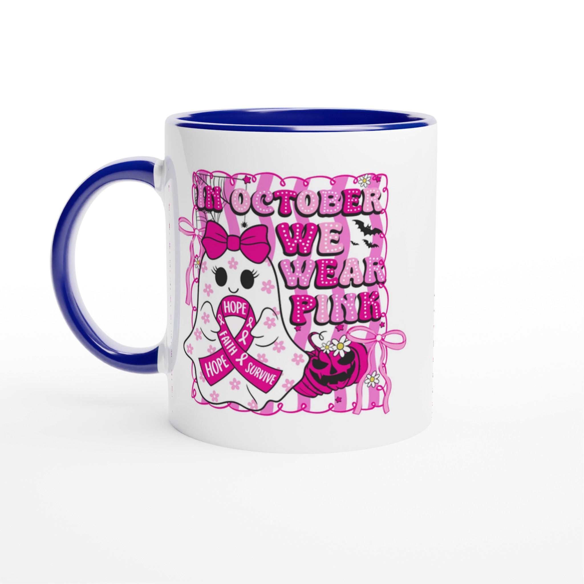 In October We Wear Pink – Rosa Bandet-mugg för Bröstcancermedvetenhet 3 468d3273-791d-452b-bf4f-ea1e974aaa72
