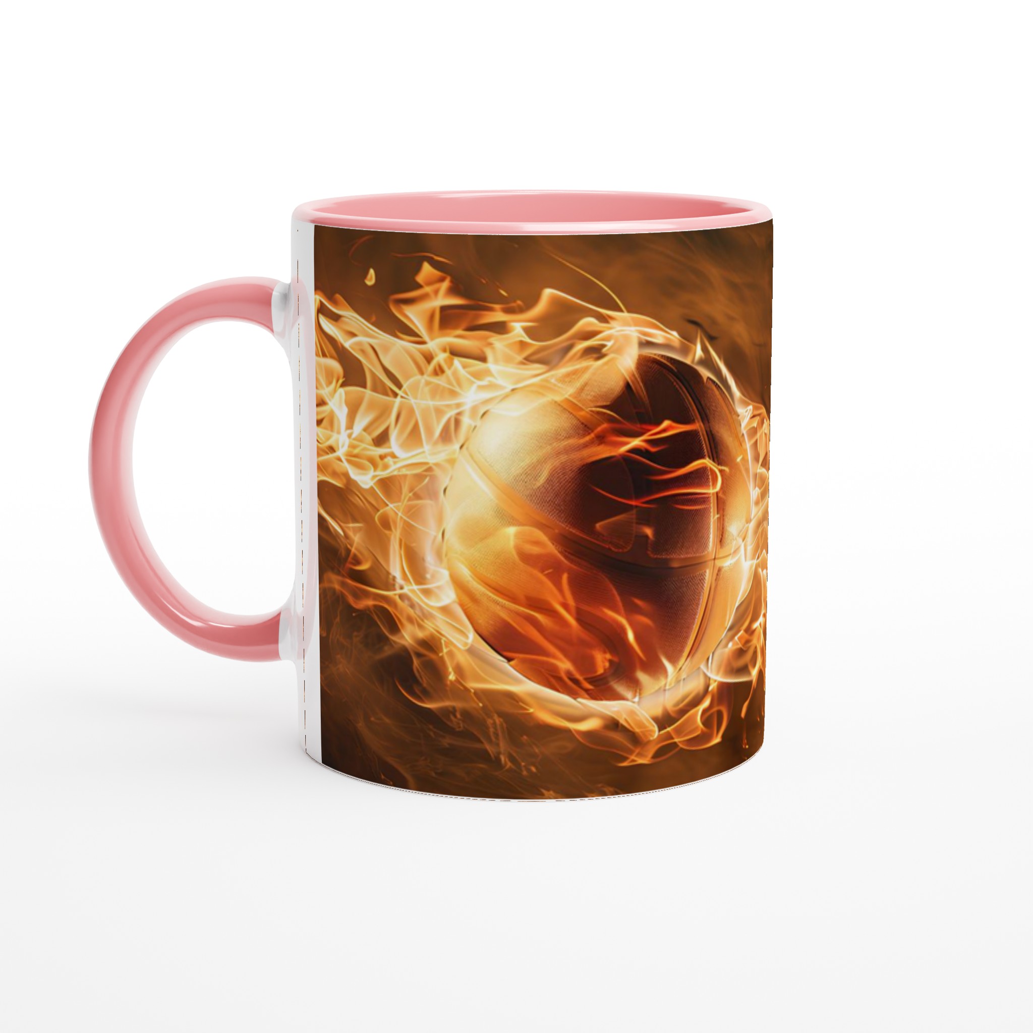 Fiery Basketball Keramikmugg - 11oz, Välj Din Färg! 6 468f6688-2659-47d1-bb84-18b81b691405
