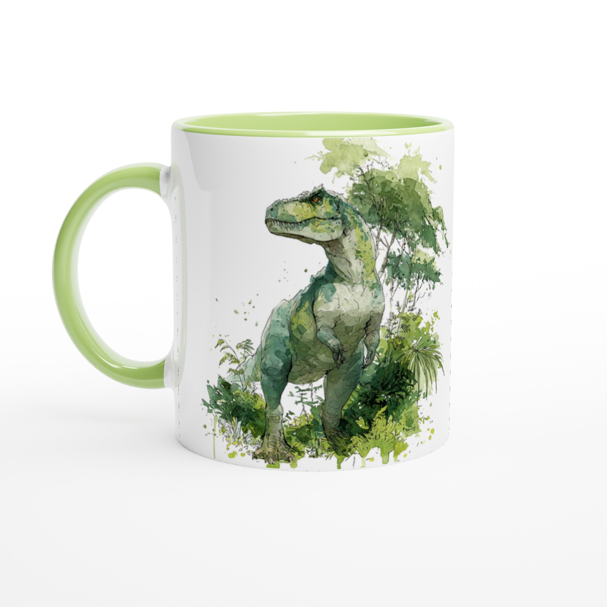 T-Rex Akvarell Mugg – För Historieälskare & Äventyrare | 11oz Keramisk Mugg i Valfri Färg 3 46b84a88-b79d-4ccf-ae0e-db47e3c3e50a