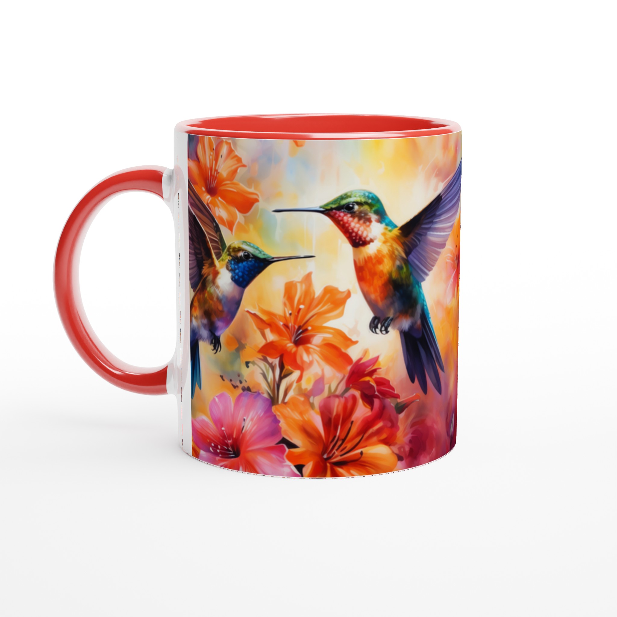 Färgsprakande Kolibrimugg – 11 oz Keramikmugg med Tropisk Blomsterprakt i Valfri Färg 2 46e17220-70d2-4fd2-aba1-3a880a7c3c30