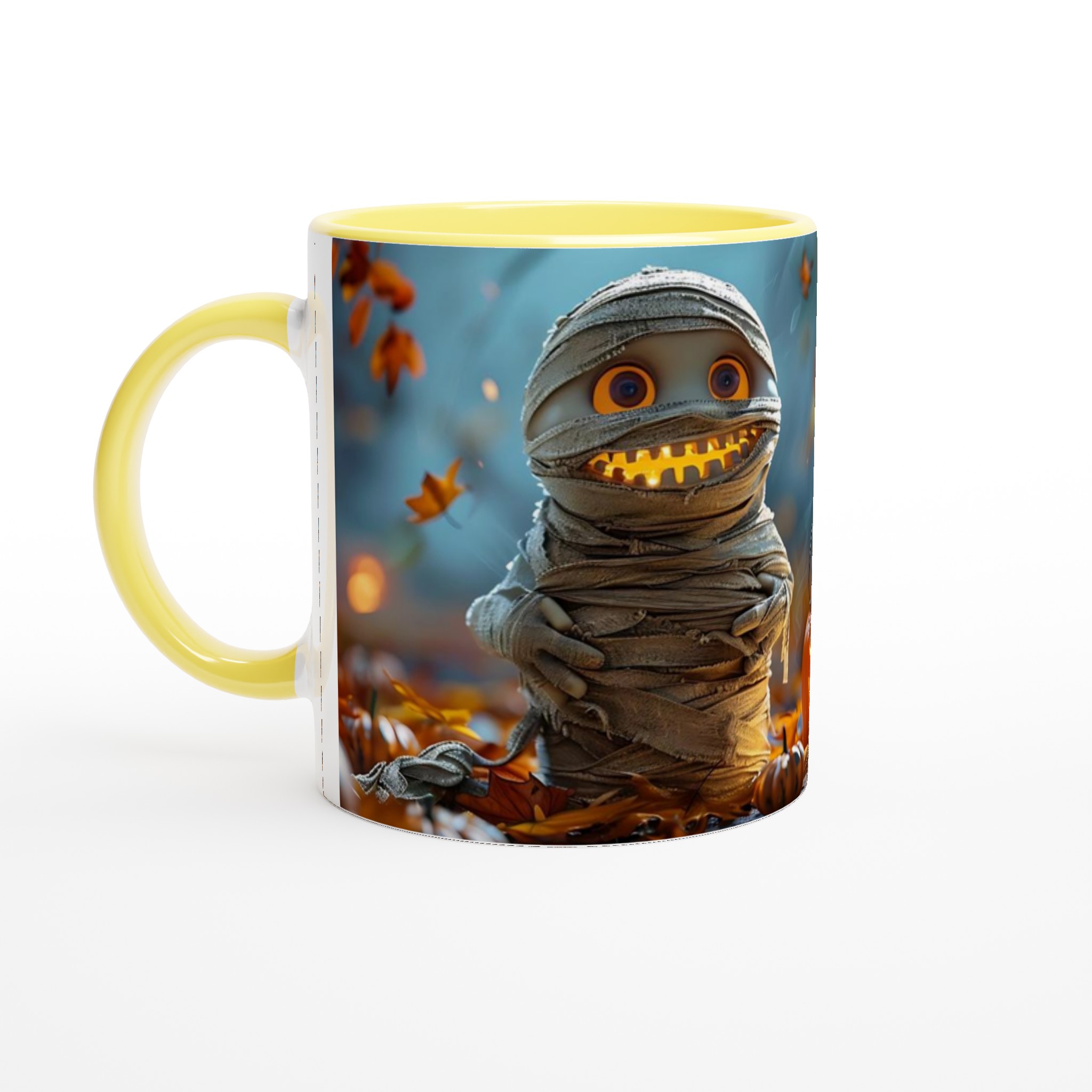 Söt Mummie & Pumpalykta 11oz Keramisk Mugg – Perfekt för Halloween & Mysiga Höstkvällar i Valfri Färg! 5 471e6367-6aa7-45a1-920c-dc3896481f42