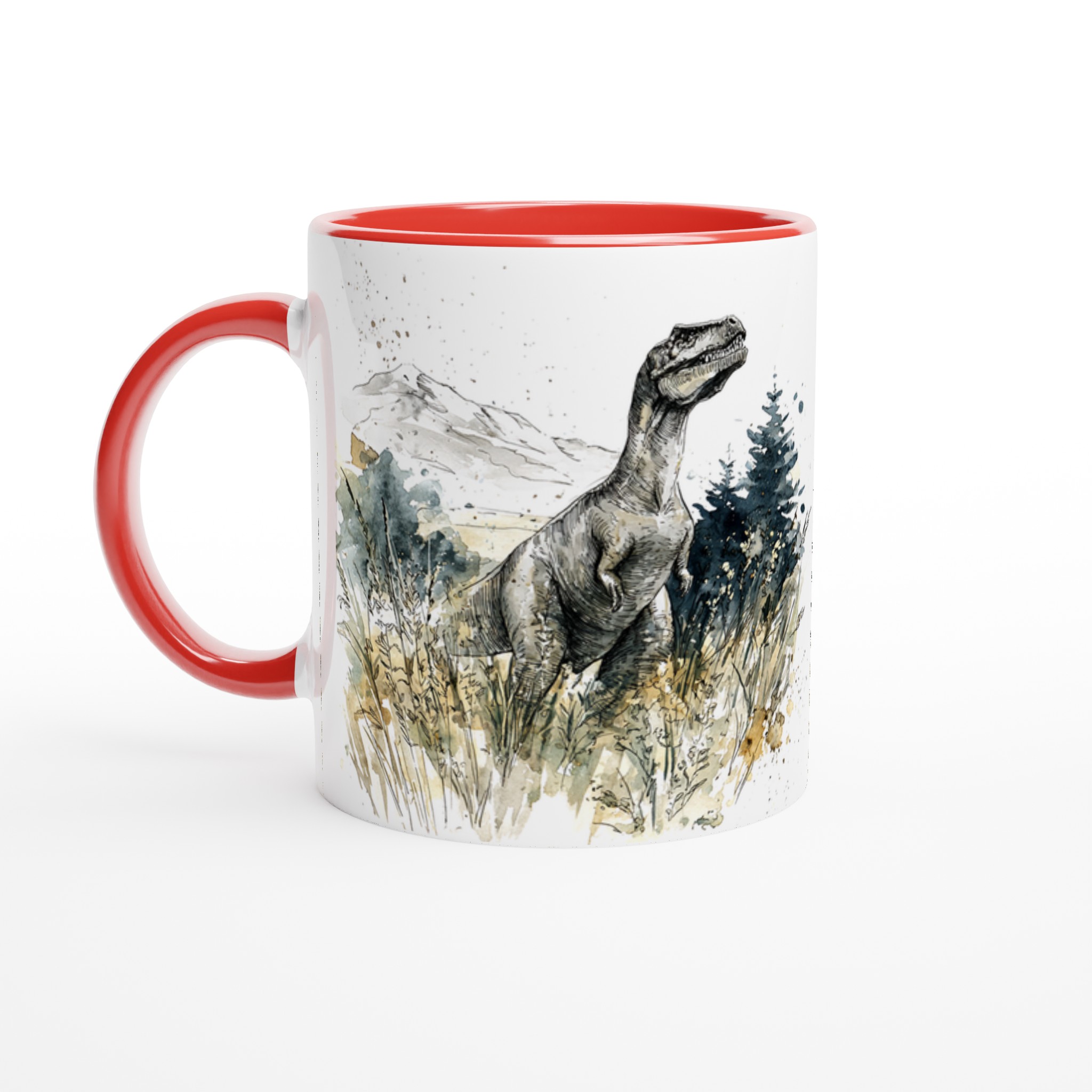 Dinosaurie Akvarell Mugg - 11oz Keramisk Mugg för Dinosaurieälskare i Flera Färger 2 47a104eb-5057-4216-a98c-a2c5af6a4306