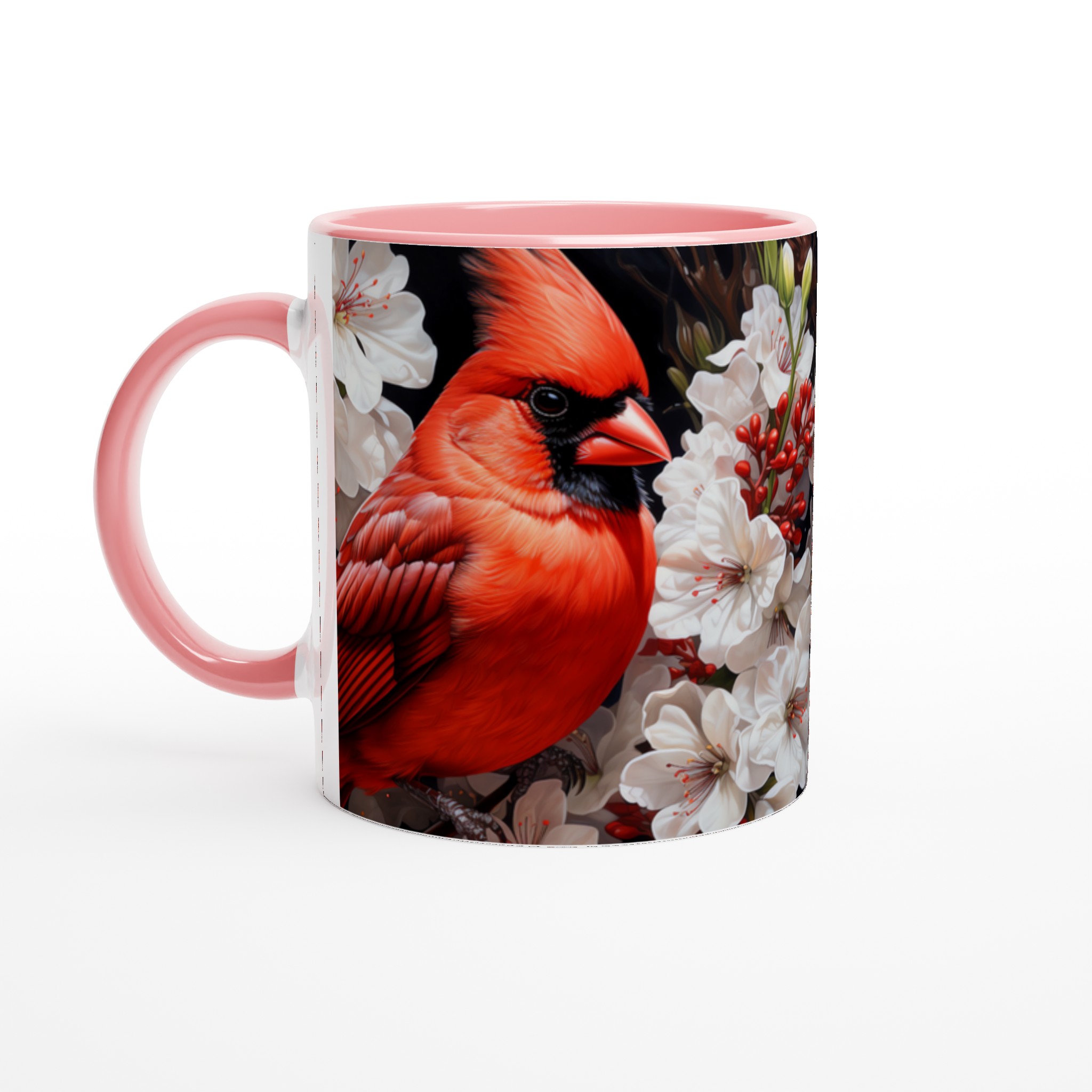 Kardinalens Prakt: 11oz Keramisk Mugg med Vibrerande Fåglar och Blommor – Välj din Färg! 7 47a86a90-4dc9-4f24-94d7-ced304b5bc87
