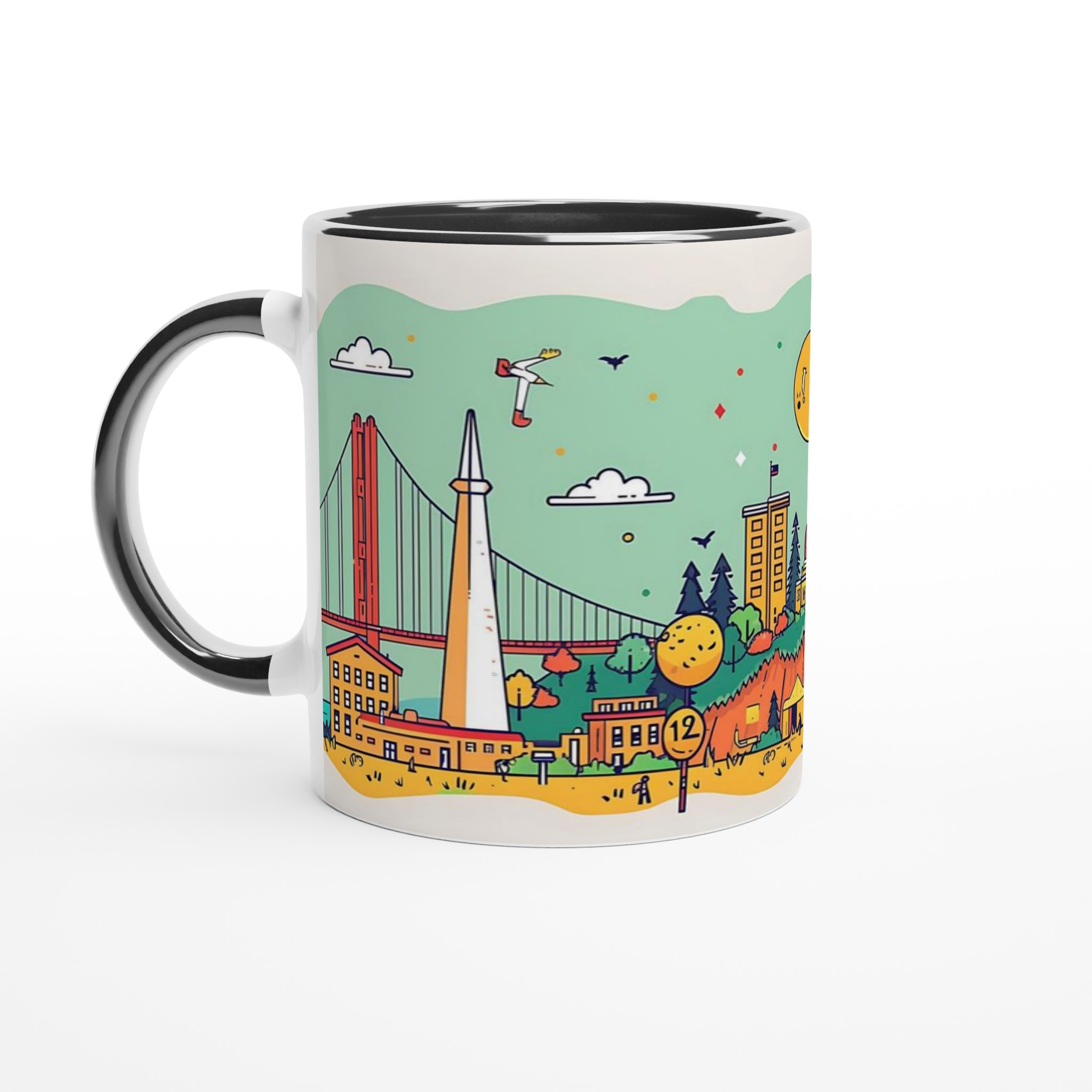 San Francisco Skyline Mugg – Charmig & Färgstark Keramikmugg, Välj din favoritfärg! 7 47aeb028-7405-473e-ac55-fc202ecdb903
