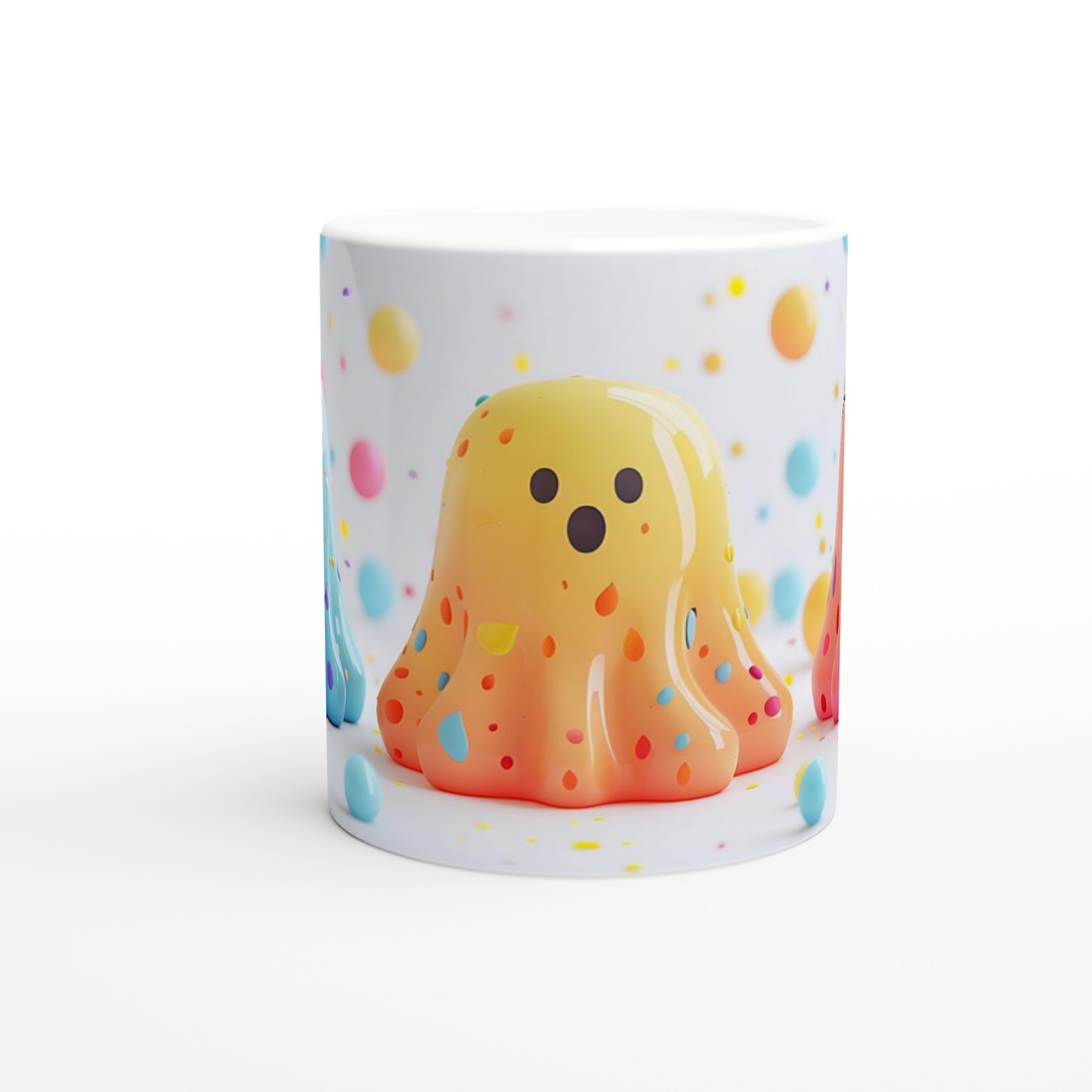 Mångfärgad glad spökmugg – 11oz keramisk mugg för barn och lekfulla själar 8 47e4dc86-c7b8-4d16-9a0e-6a3472822d5e