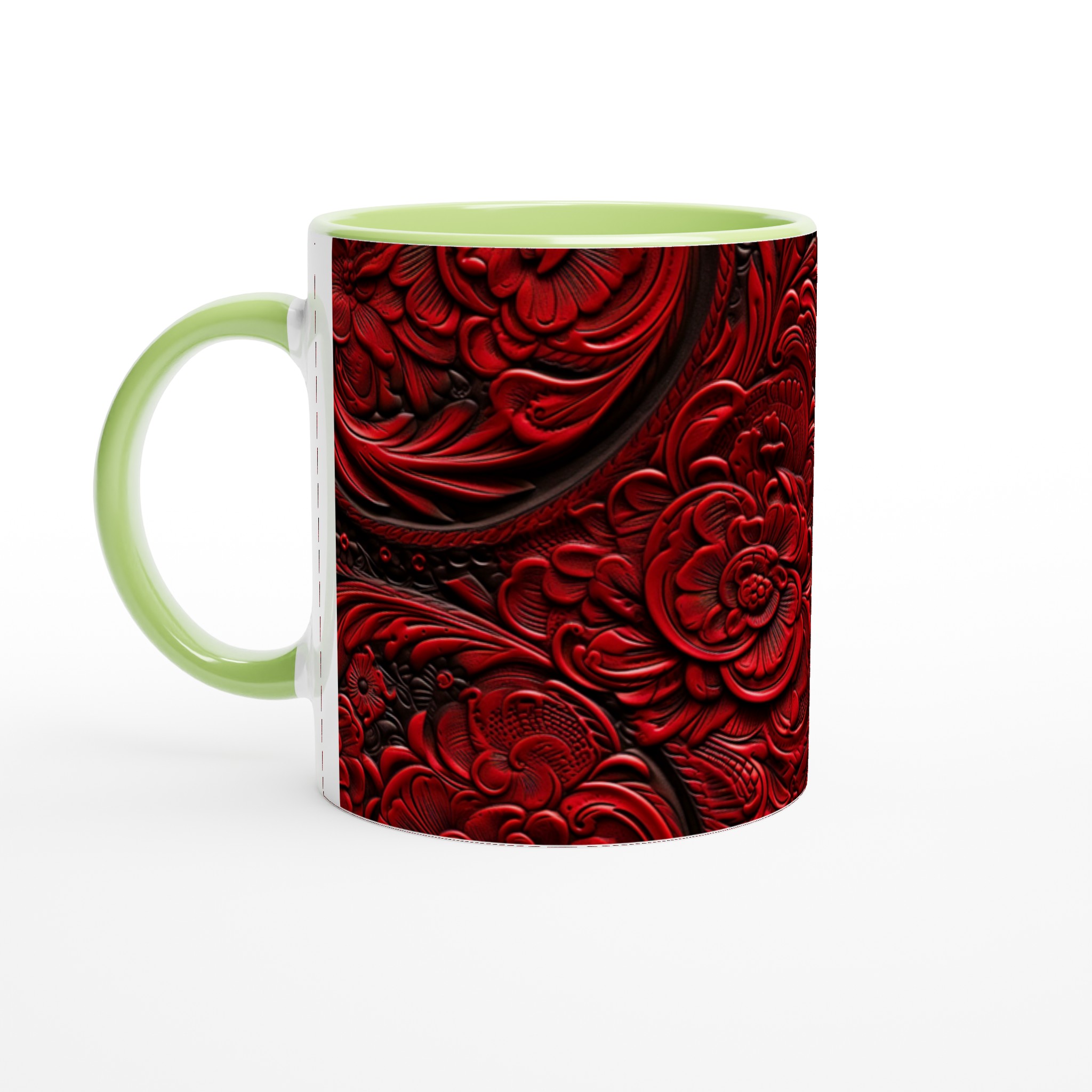 Red Floral Embossed 11oz Keramikmugg – Din Kaffestund i Lyx 3 47f26ffb-5596-48e7-abcc-83cc76c0cad4