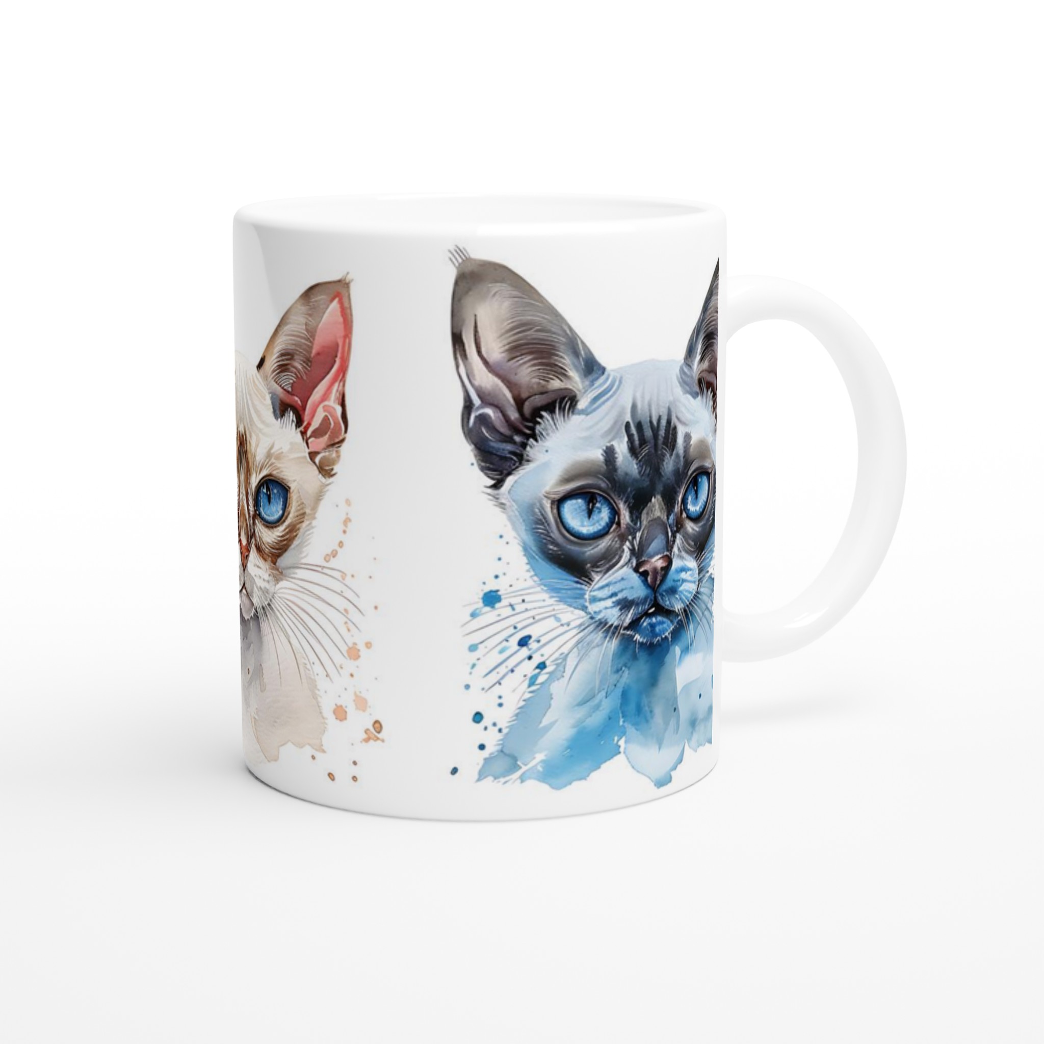 Sphynx katt vattenfärg design keramisk mugg – Välj din favoritfärg, 11 oz 9 481d5c24-8277-4023-8c26-b4f8c71deb14