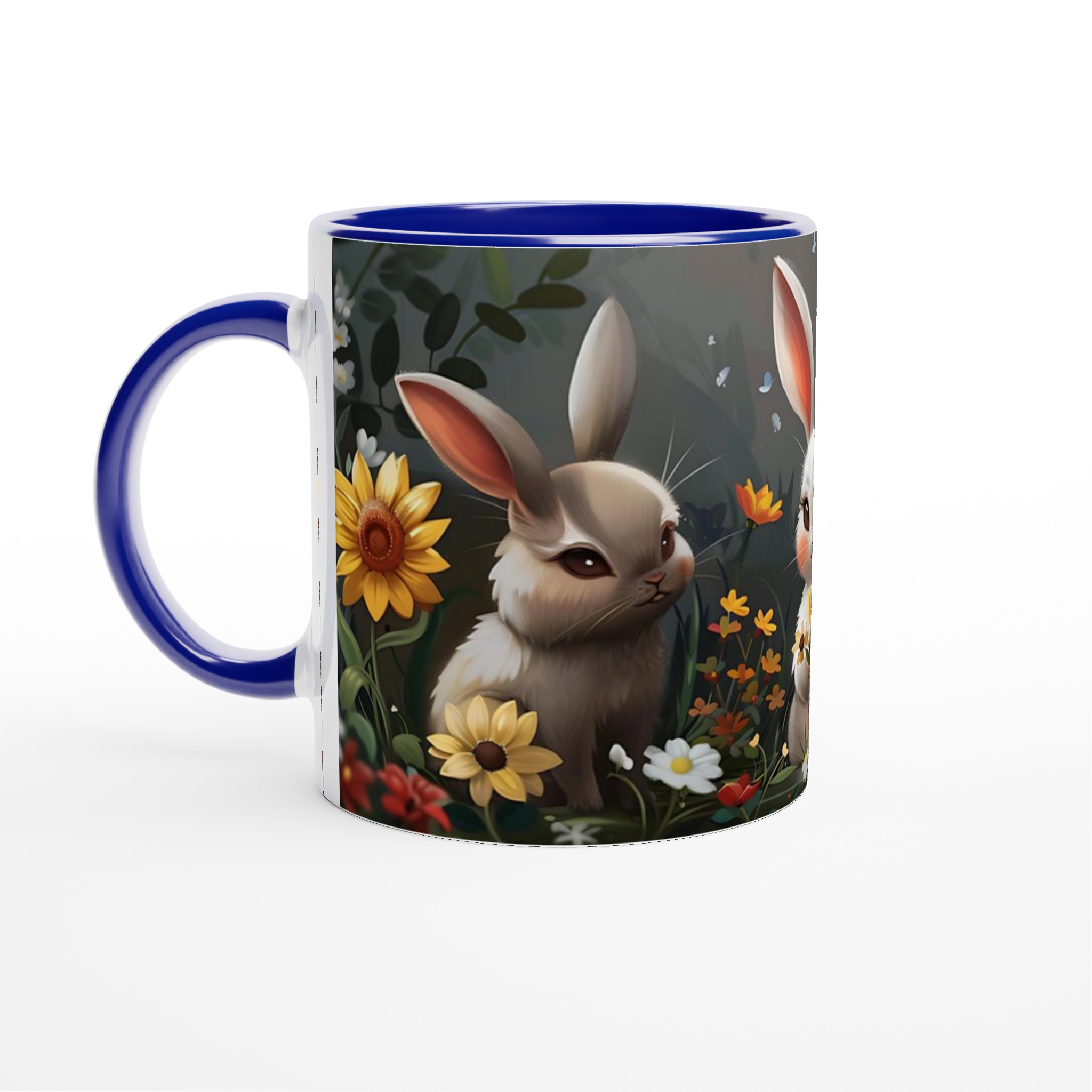 Söta Kaniner i Blomsterängen - 11oz Keramisk Mugg för Vårglädje & Charmiga Kaffestunder 4 485b76be-8b0a-4a9d-b1ab-37c1b18c1906
