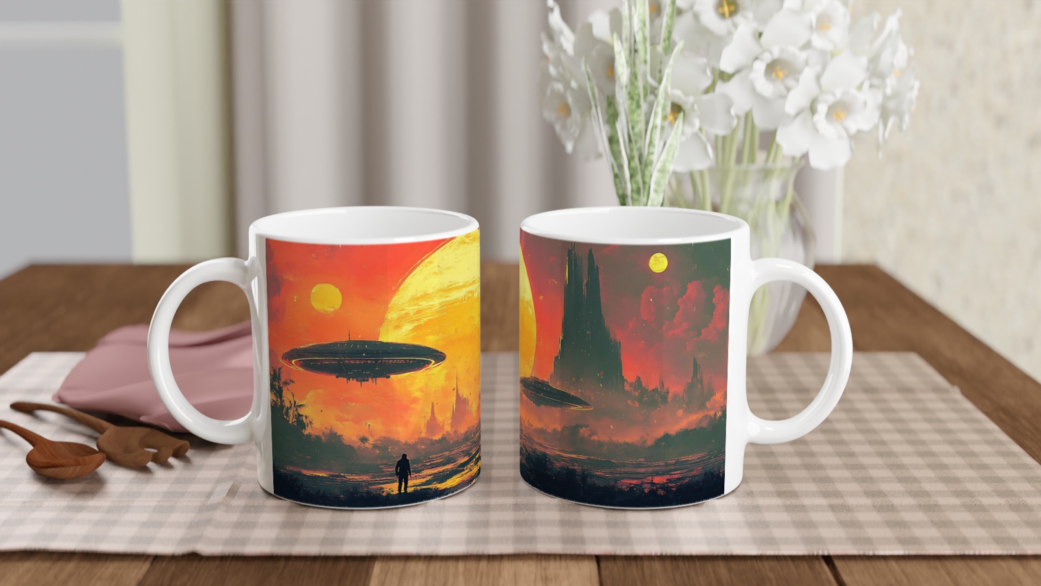 Kosmisk Gryning 11oz Keramikmugg – Sci-Fi Vyer & Livfulla Färger 11 4893b9eb-a132-4a95-bcc2-adbc5261acff
