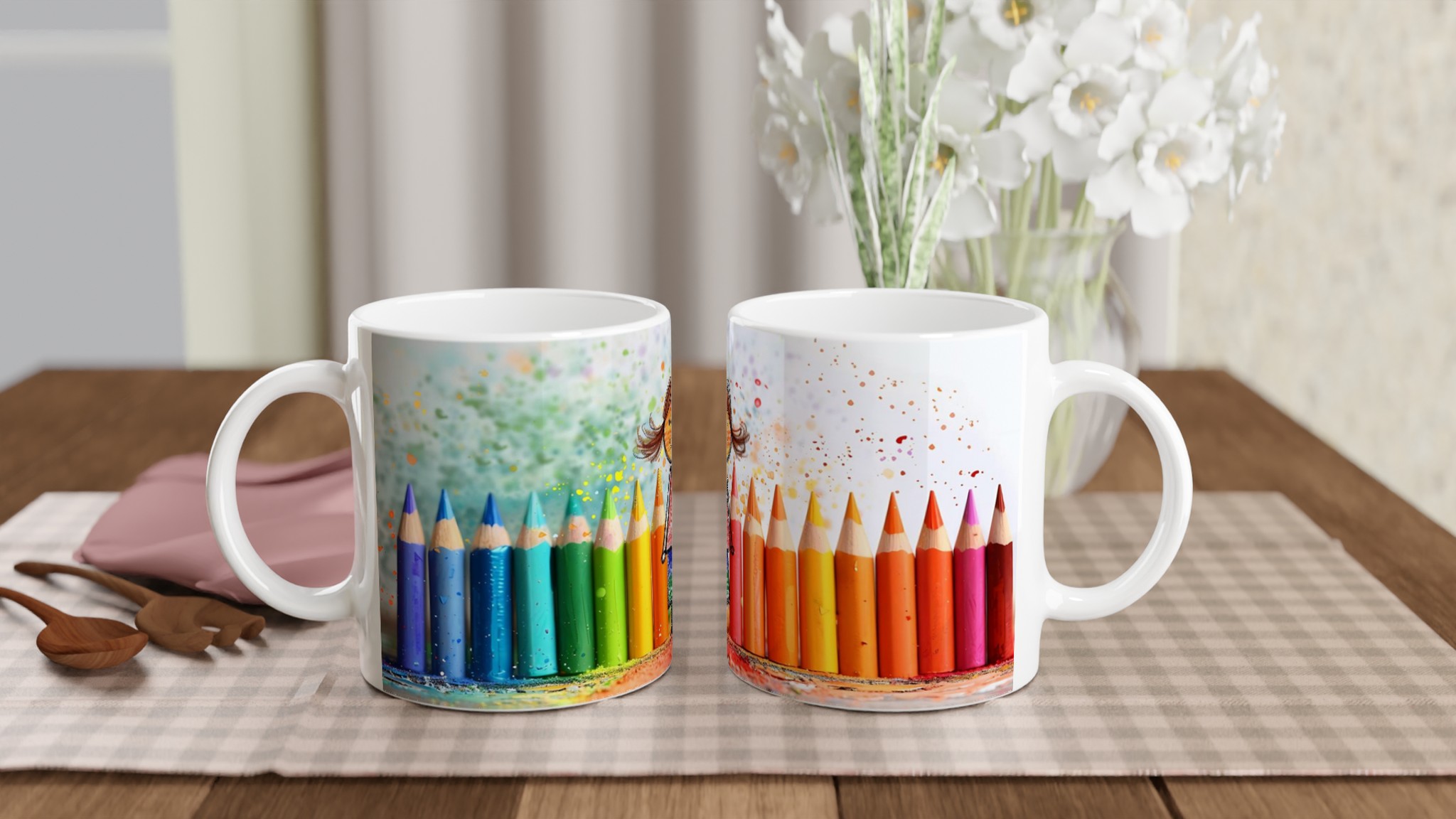Kreativ Glädje: 11oz Keramisk Mugg med Färgexplosion & Glad Karaktär – Välj bland 7 Livfulla Färger! 11 489bc53c-5793-43bc-842d-e3adbbf58293