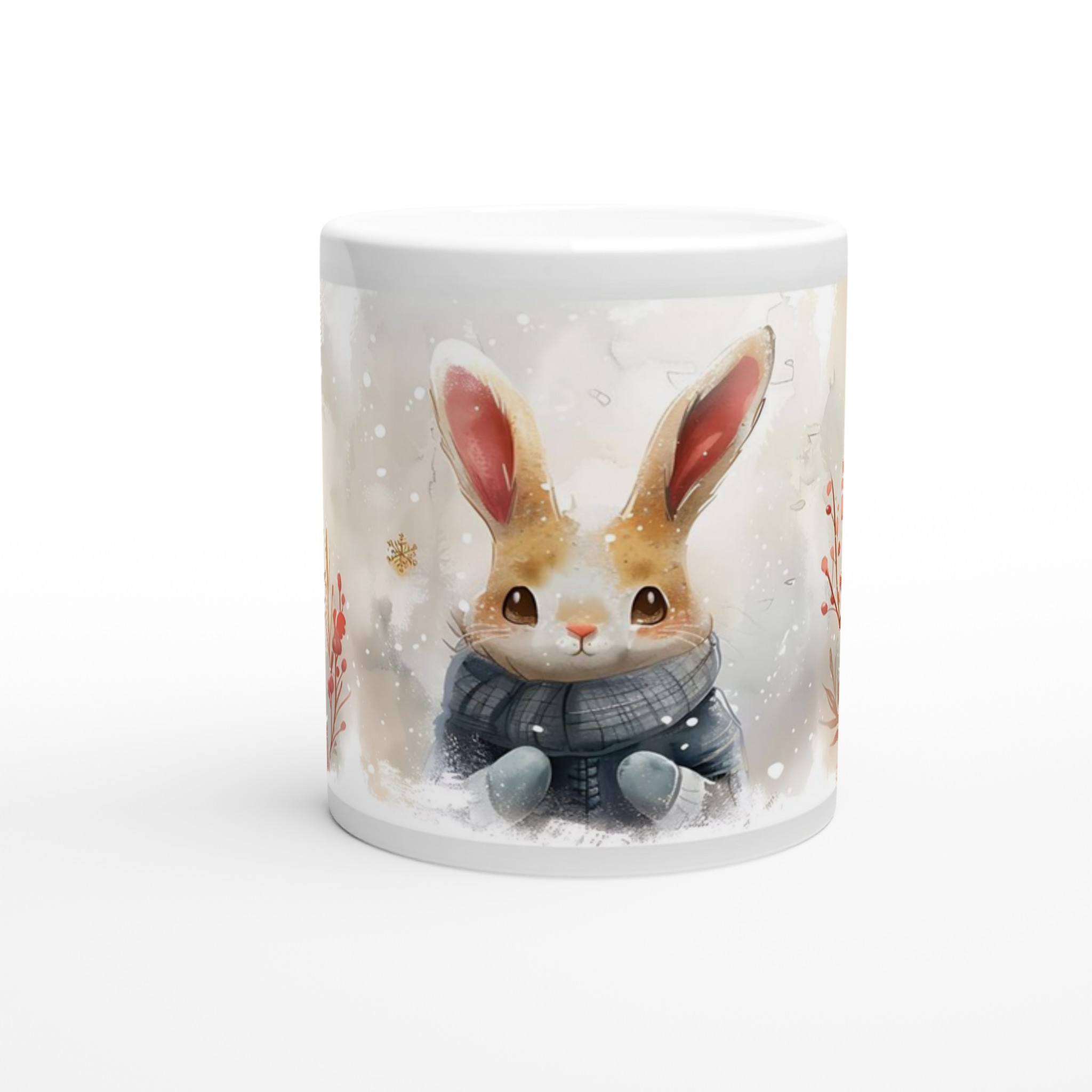 Mysiga Vinterkaniner 11oz Keramisk Mugg – Välj din Färg för en Bedårande Fikastund! 8 48a064d9-3c6f-4d3c-8923-1c3f4a489d5c