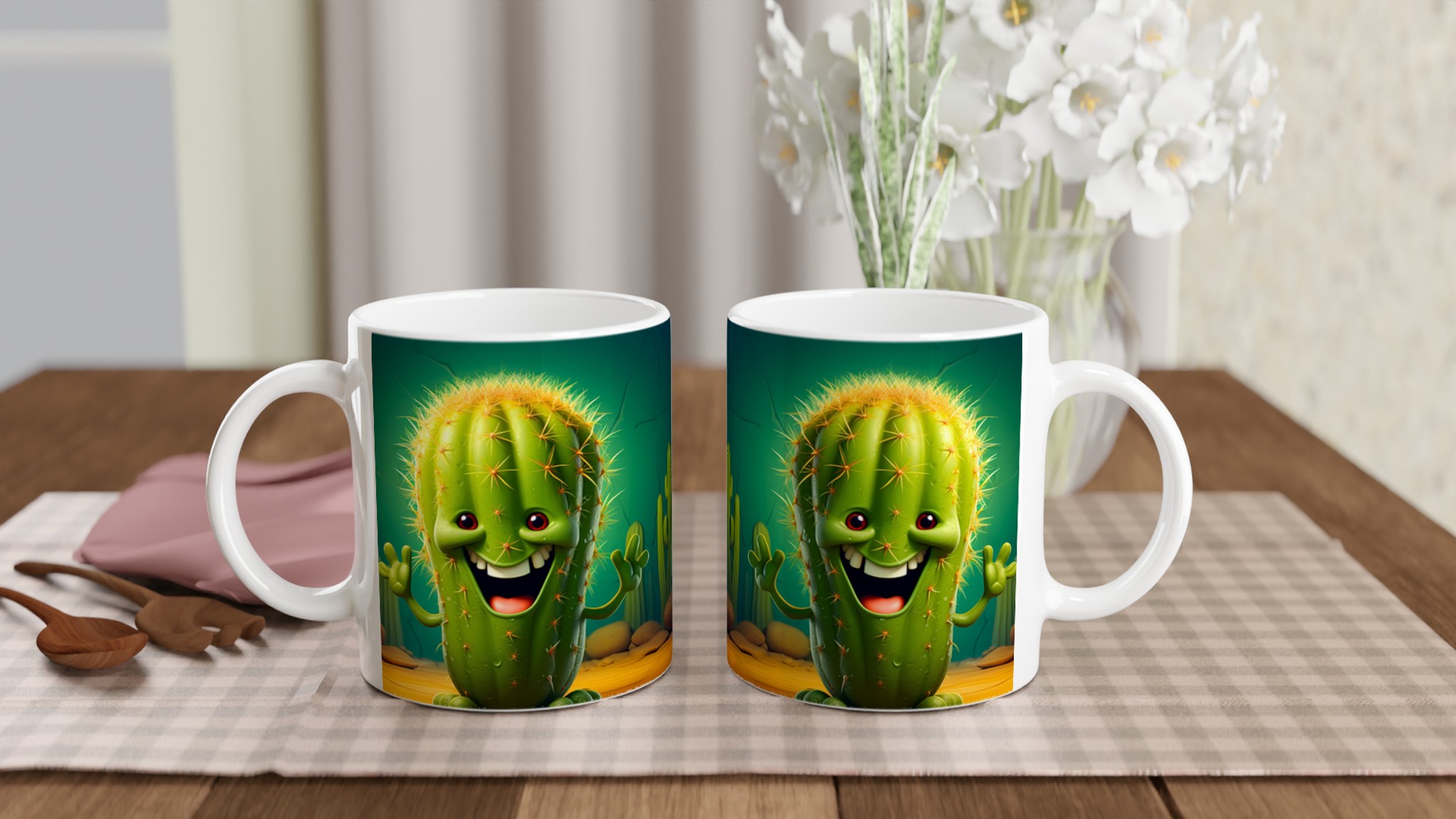 Glad Kaktus Mugg – 11oz Keramikmugg för kaffe, te eller din favoritdryck – Välj bland 7 roliga färger! 10 48d4b536-fd8e-4a28-ac8f-1cf92429cbb1