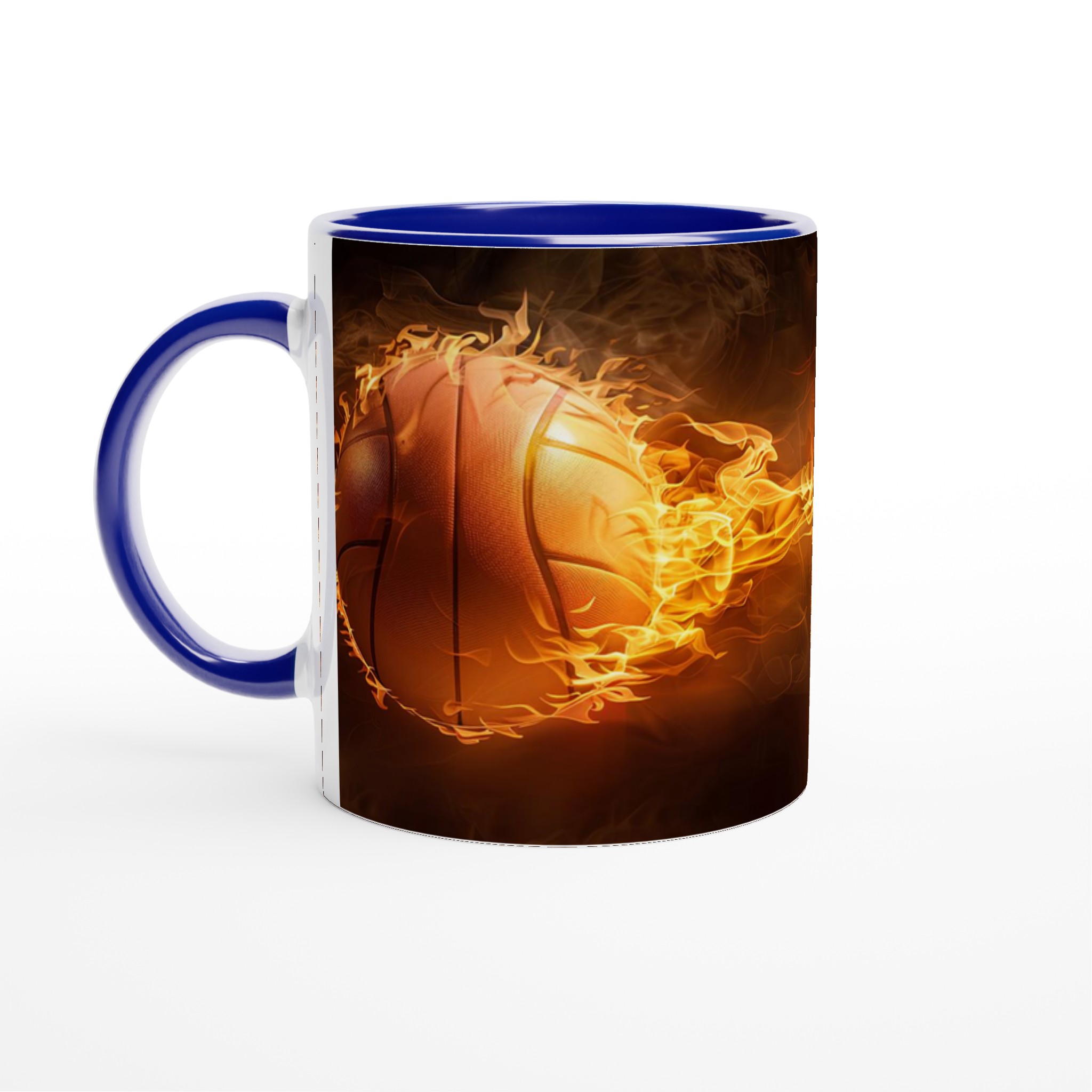 Flaming Basketboll Keramikmugg - Eldig Sportdesign i Valfri Färg, 11 oz 4 4936774c-4991-41b2-9186-09172bf381da