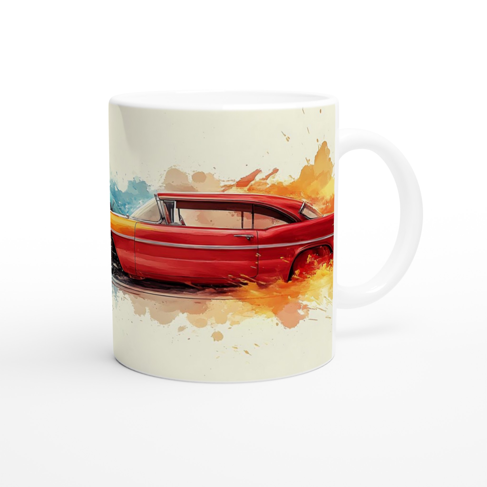Klassiska Bilar Akvarell Mugg - Vintage Fart & Färg på 11oz Keramik 9 4948ff25-5d1c-4e66-8168-8dc9fd446f2d