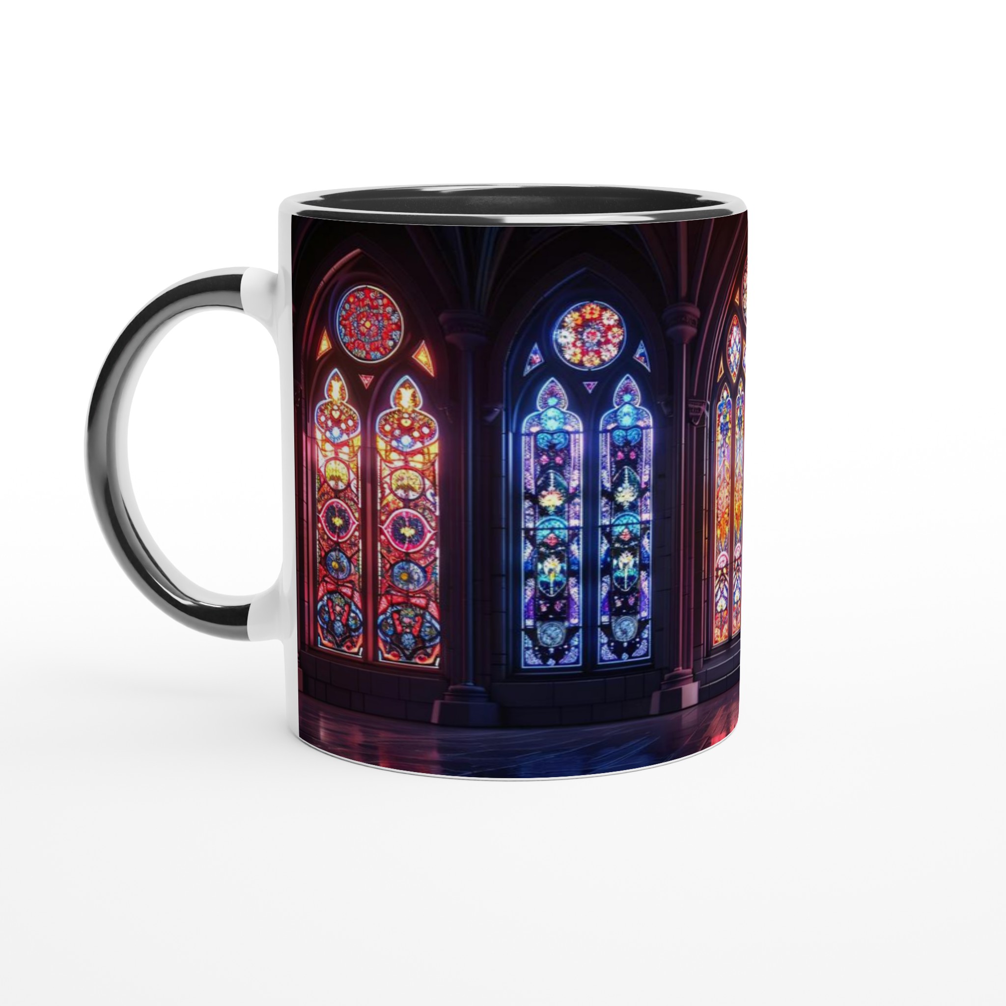 Katedralens Färgglada Fönster Keramisk Mugg – Konstnärlig Kaffeupplevelse i Valfri Färg 7 497d64cb-8ea7-45bc-9f52-ccd7e61a3a4b