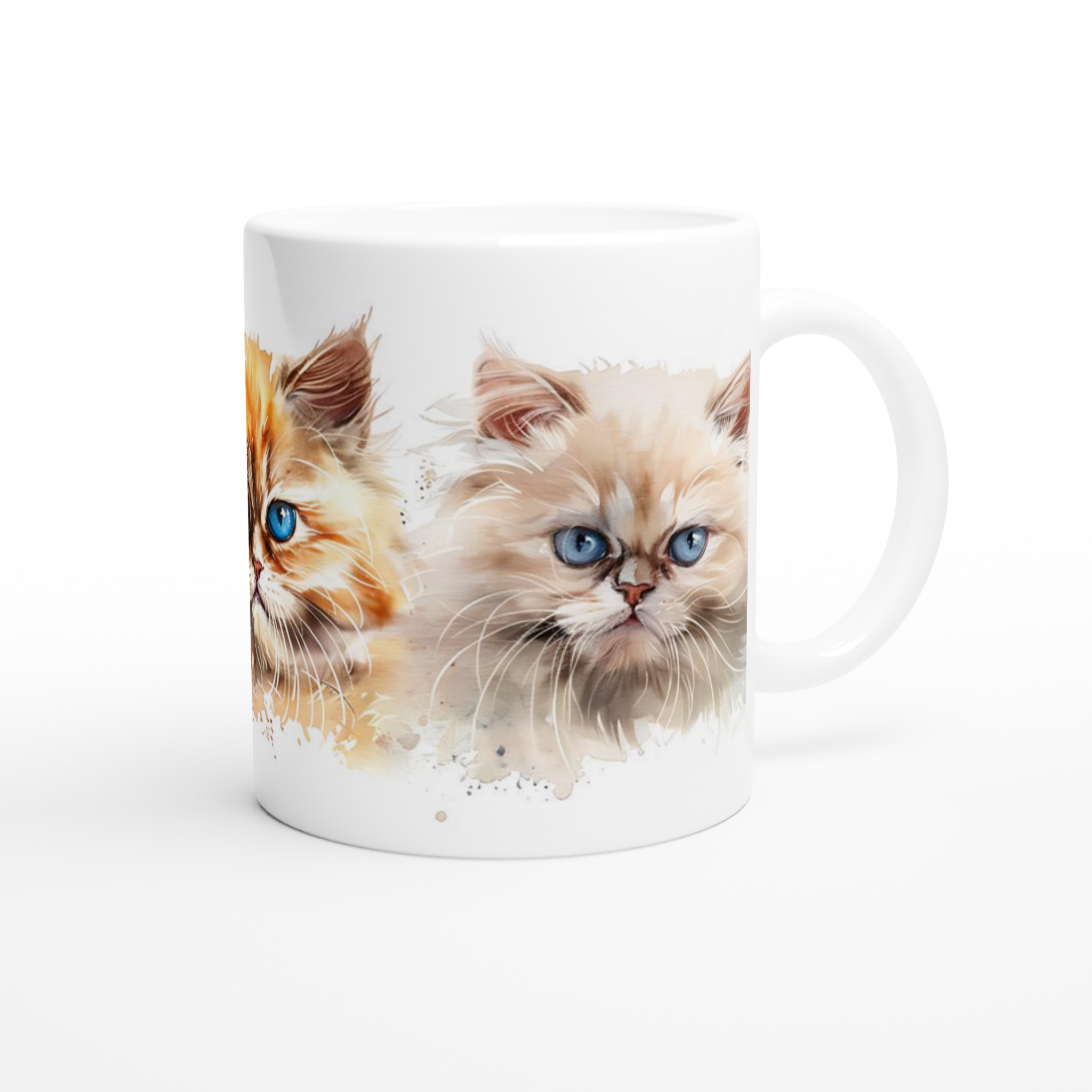 Kattälskarens Drömmugg: Akvarellkatter i Flera Färger – 11 oz Keramisk Mugg 9 4983ebb7-46cb-4a10-b78c-6396205f2ce3