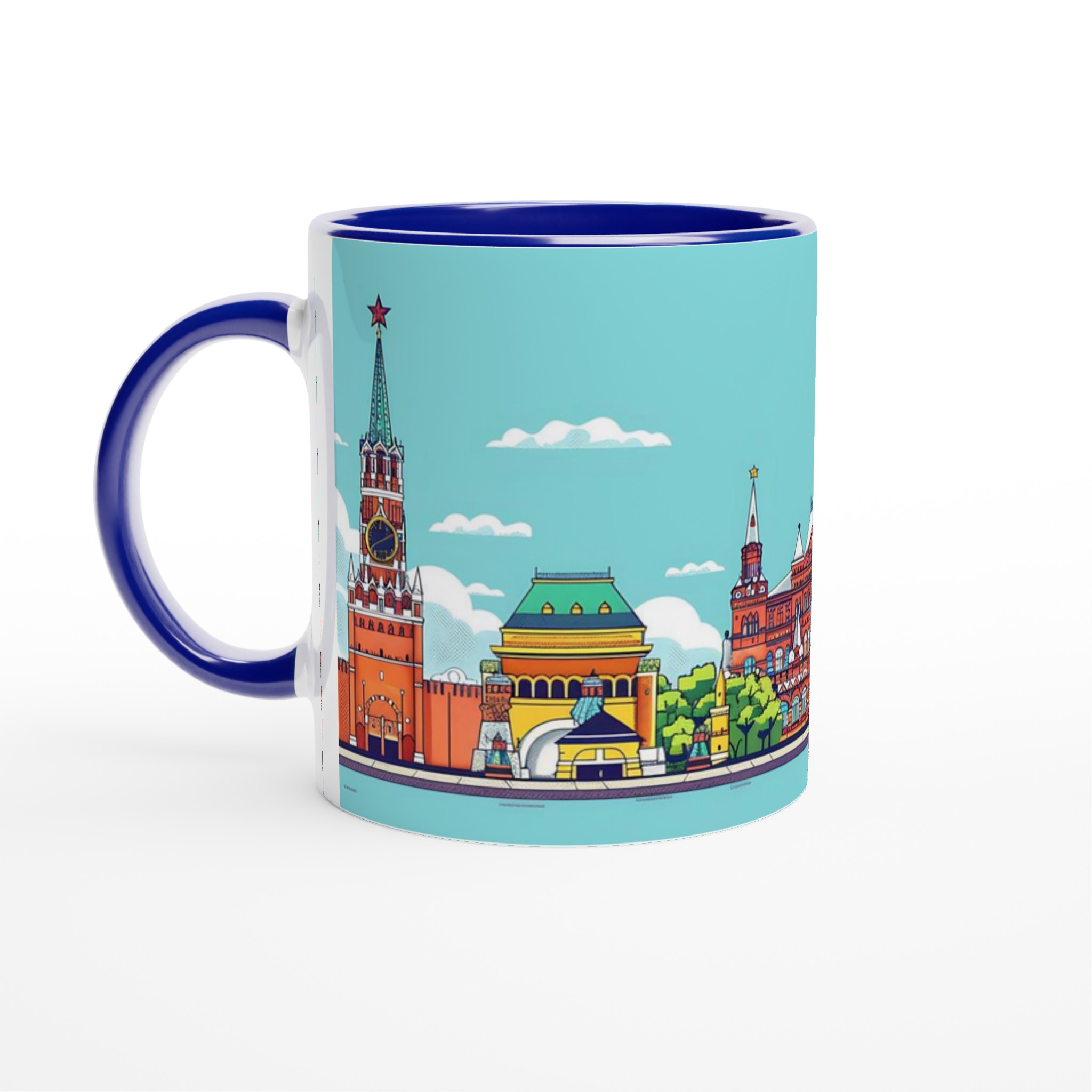 Historiska Moskva Skyline Keramikmugg - Färgstark Konst för Din Favoritdryck, Välj Bland 7 Levande Färger 4 49929ffd-f410-4160-a72b-30b320b0b619