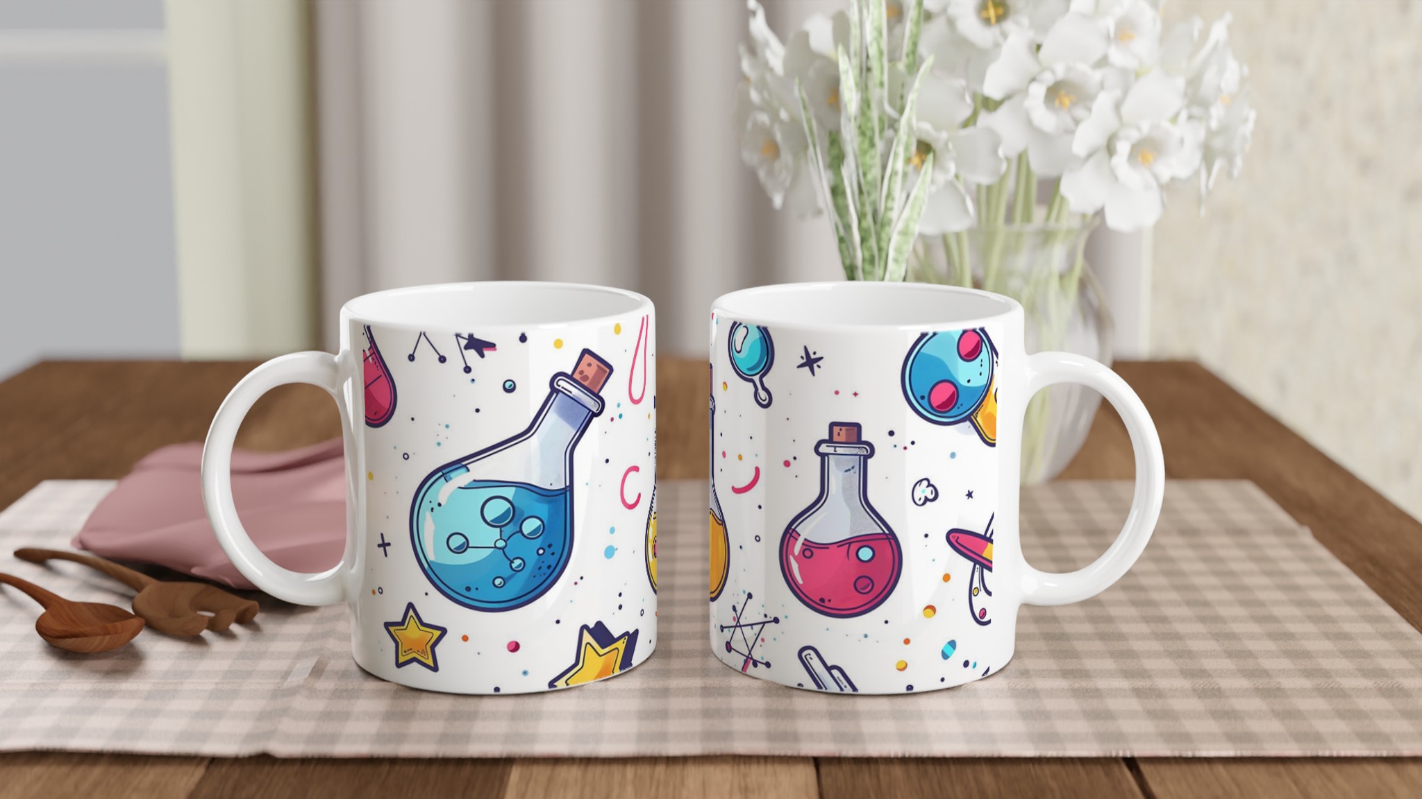 Vetenskapsmugg: Kemiexperiment i Pop Art – 11oz Keramisk Mugg för Nyfikna Själar 10 49e259a1-c438-4545-b65b-32dc9e5a4ee4