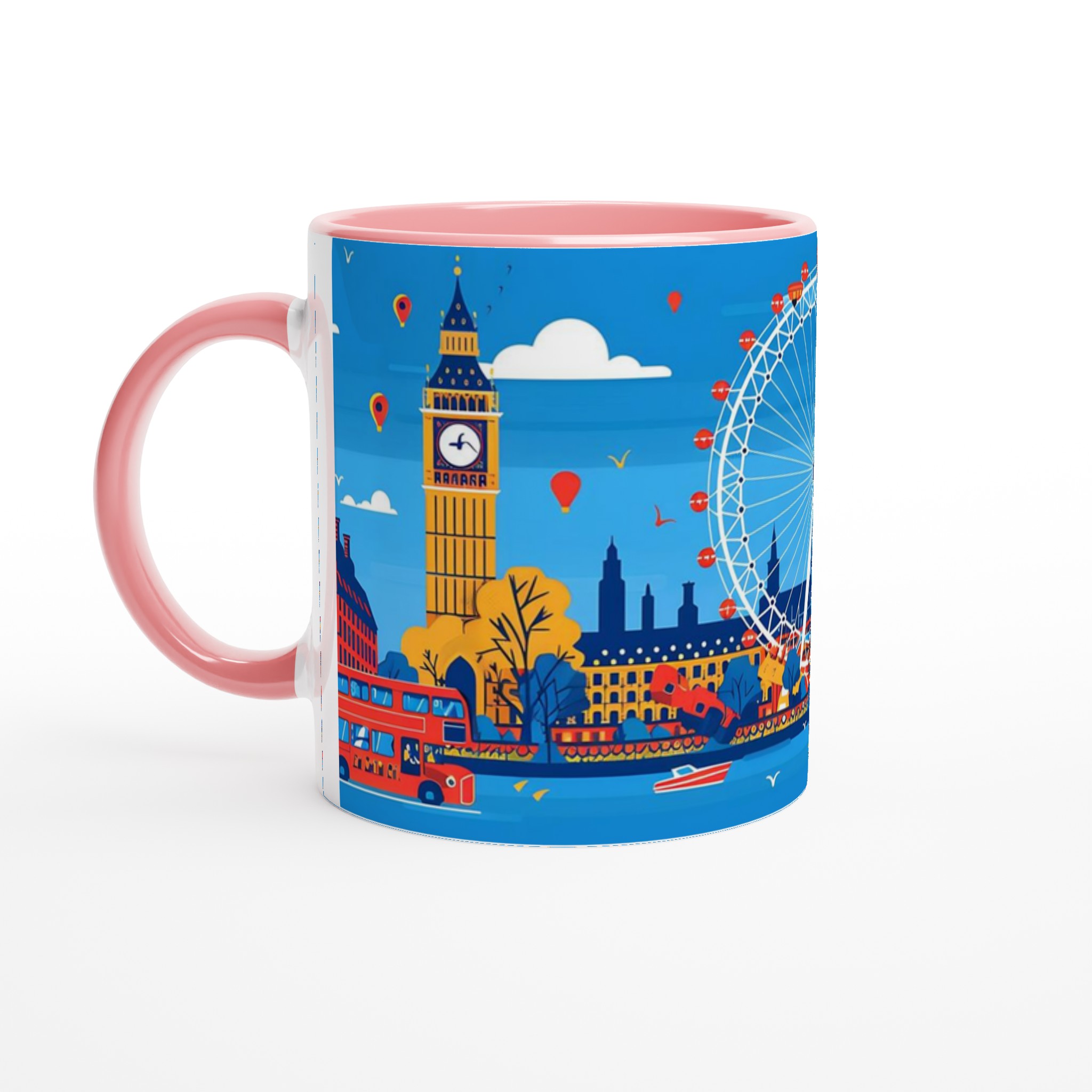 London Cityscape Keramikmugg – En levande konstnärlig hyllning till Big Ben & London Eye i ditt val av färg 6 4a0d21f6-e3f2-4123-bd0b-44b34ecf5dee
