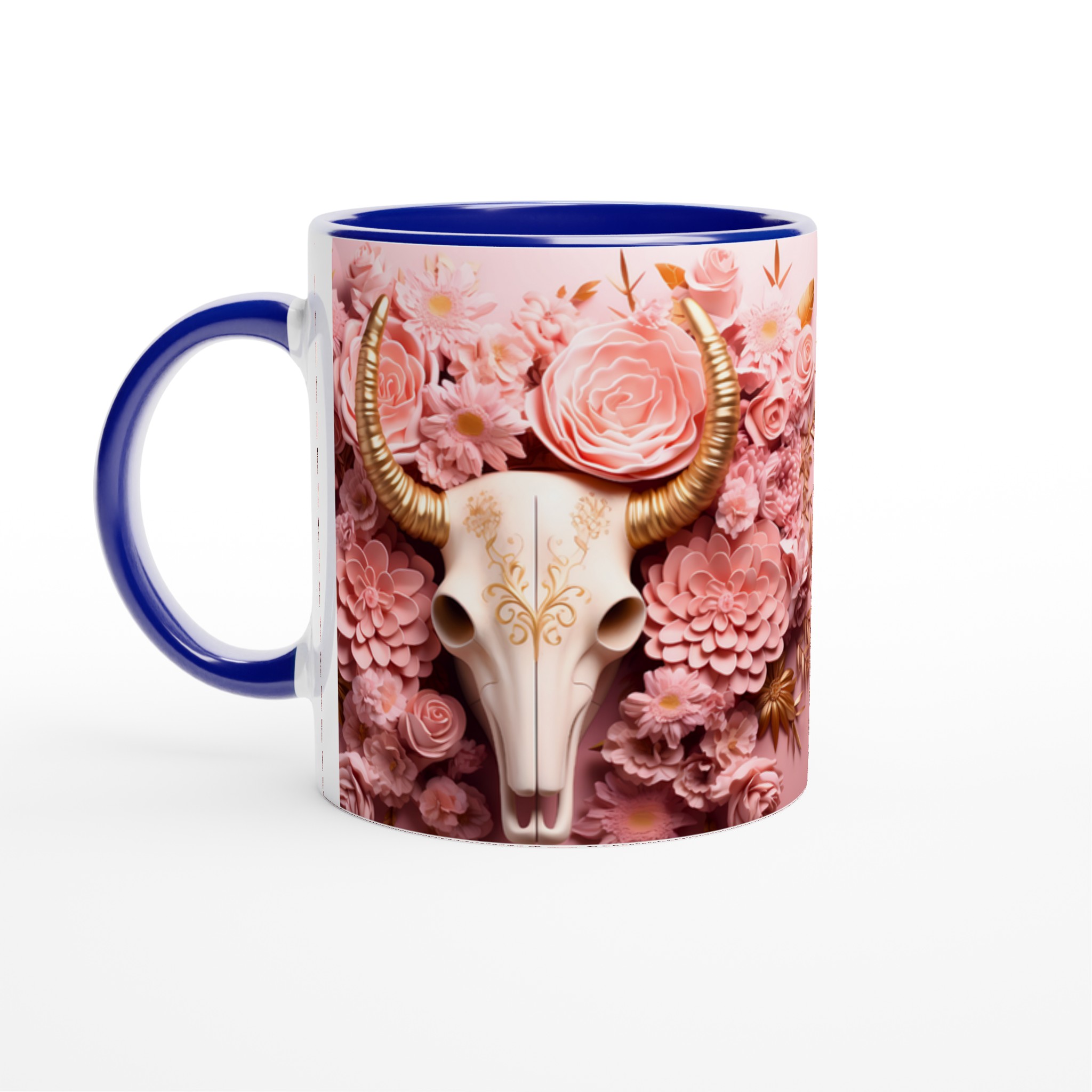 Romantisk Western Skalle Mugg – 11oz Keramikmugg i ditt val av färger 4 4a1b492a-c38f-4d91-9376-378039da6c93