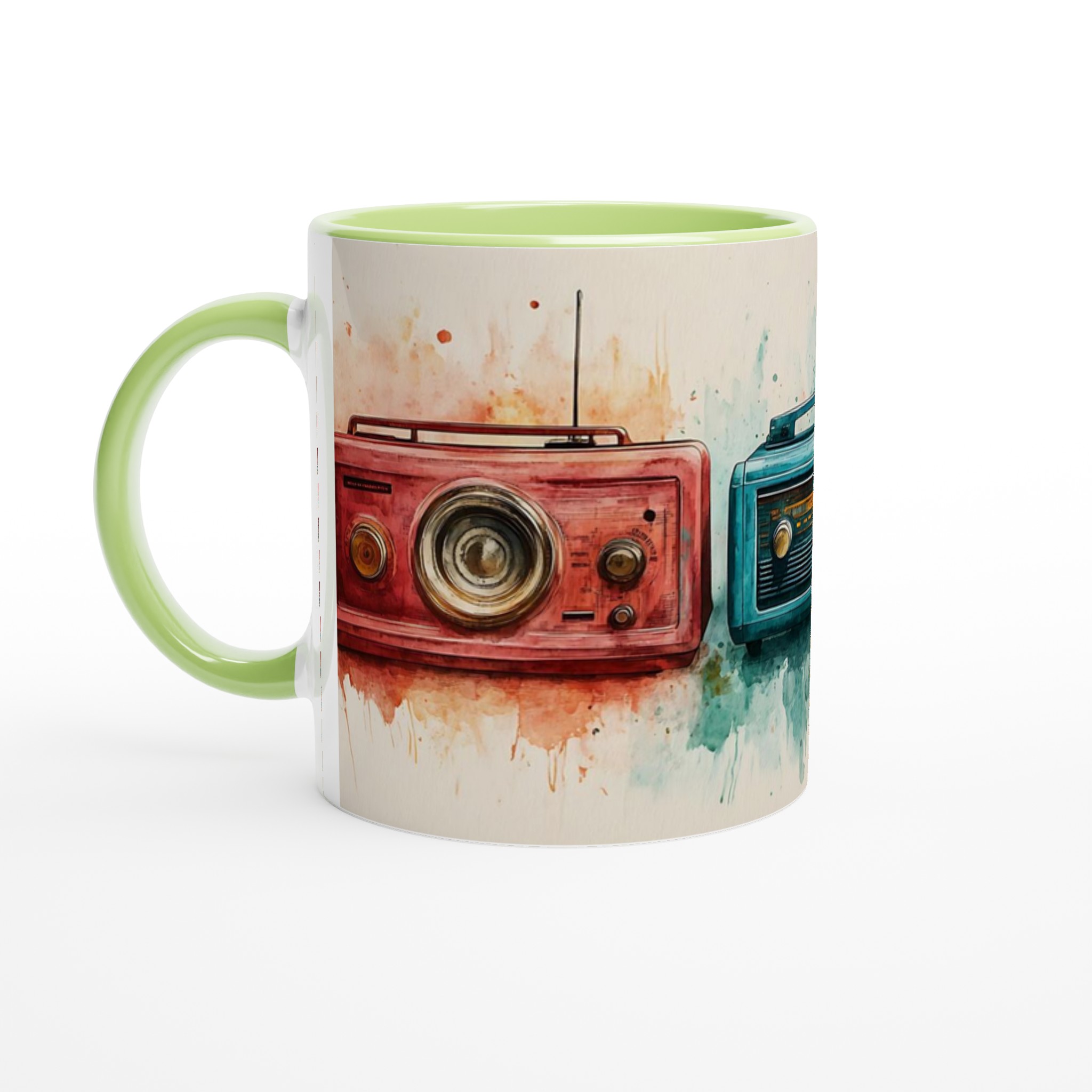 Retro Radios Akvarellmugg – 11oz Keramisk Mugg i Valfri Färg för Musikälskaren 6 4a5c74bb-3aaa-4666-bb27-add55db2b49b
