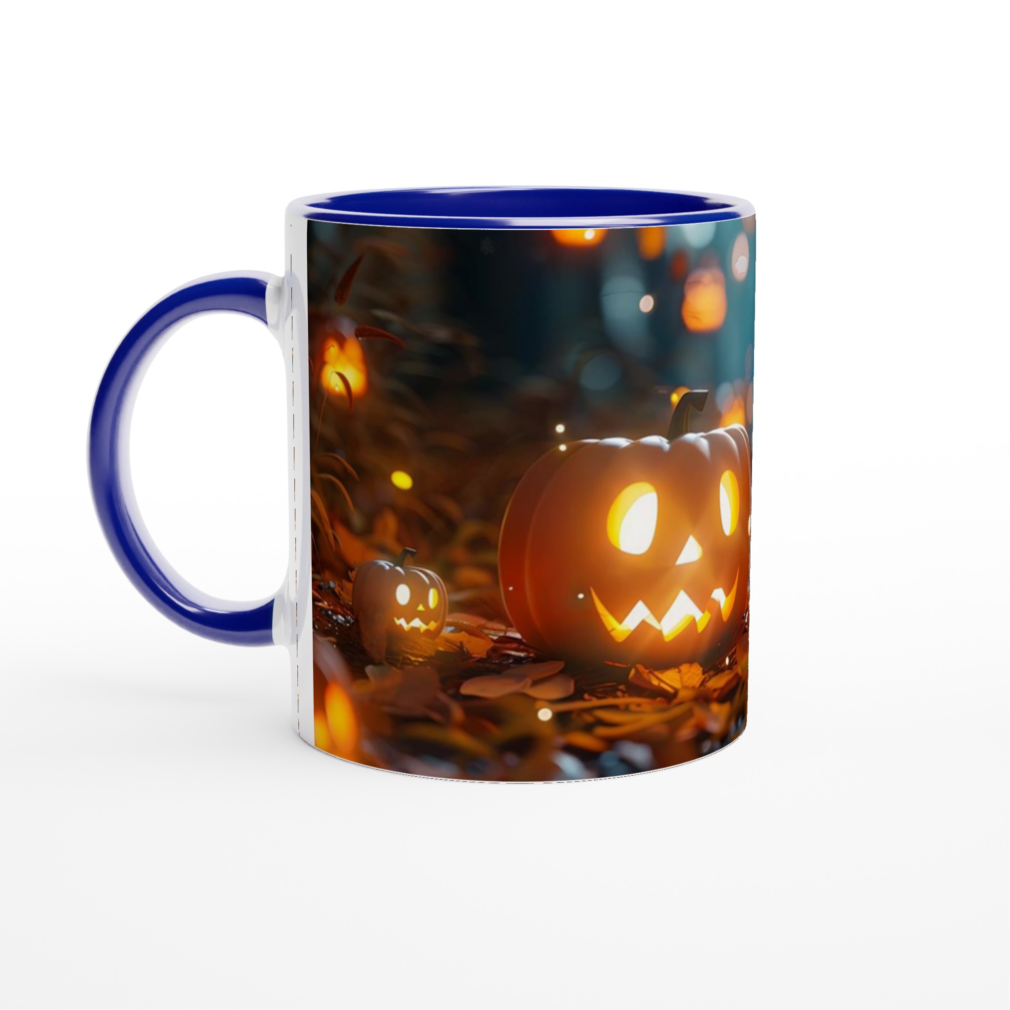Mysig Halloween Mugg – Söta Spöken & Lysande Pumpor | 11oz Keramikmugg i Valfri Färg 4 4b215f0d-285d-44b0-9236-542fece27160