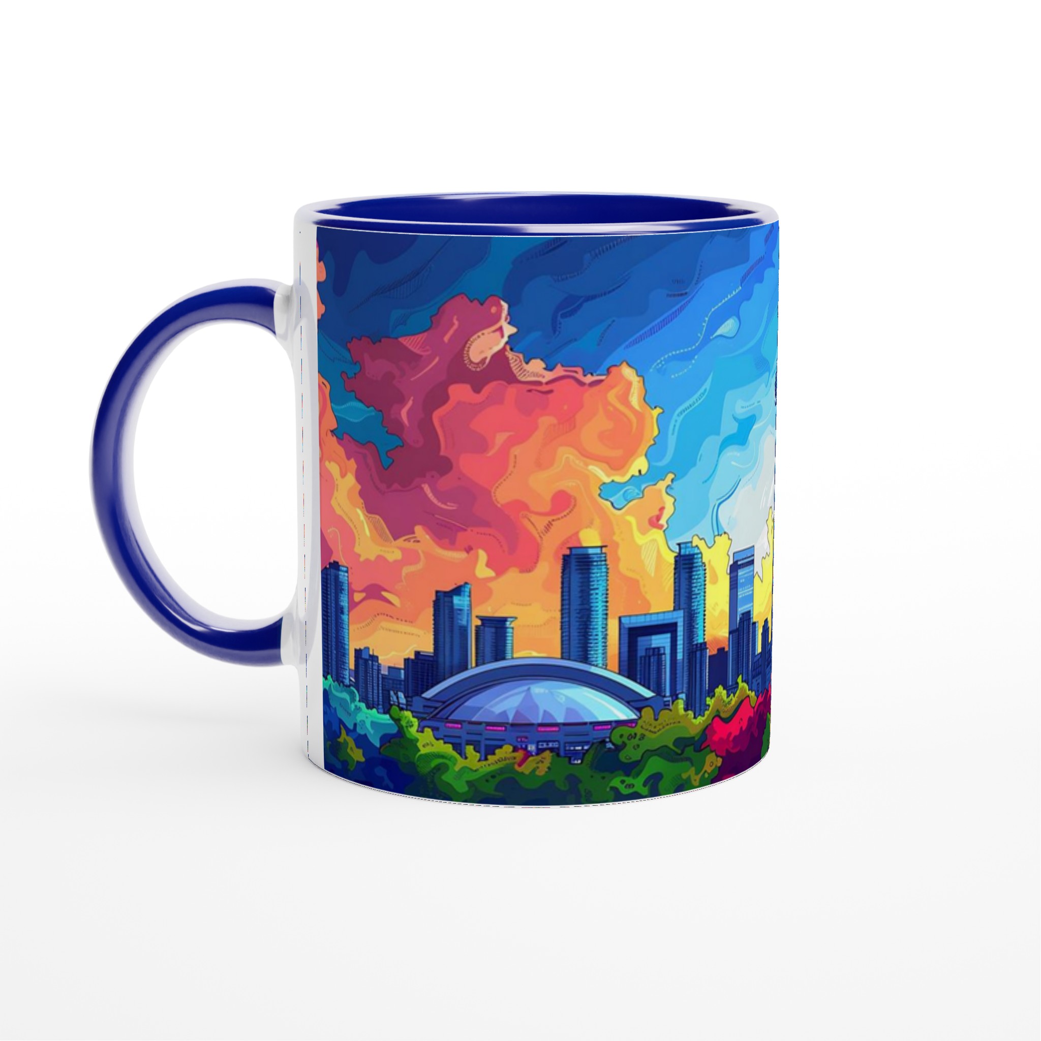 Toronto Skyline Abstract Art Mugg – Levande Stadsbild i Pop Art Stil, Välj bland 7 Keramiska Färger 4 4c42096e-1f80-4977-a90c-512932b98a80