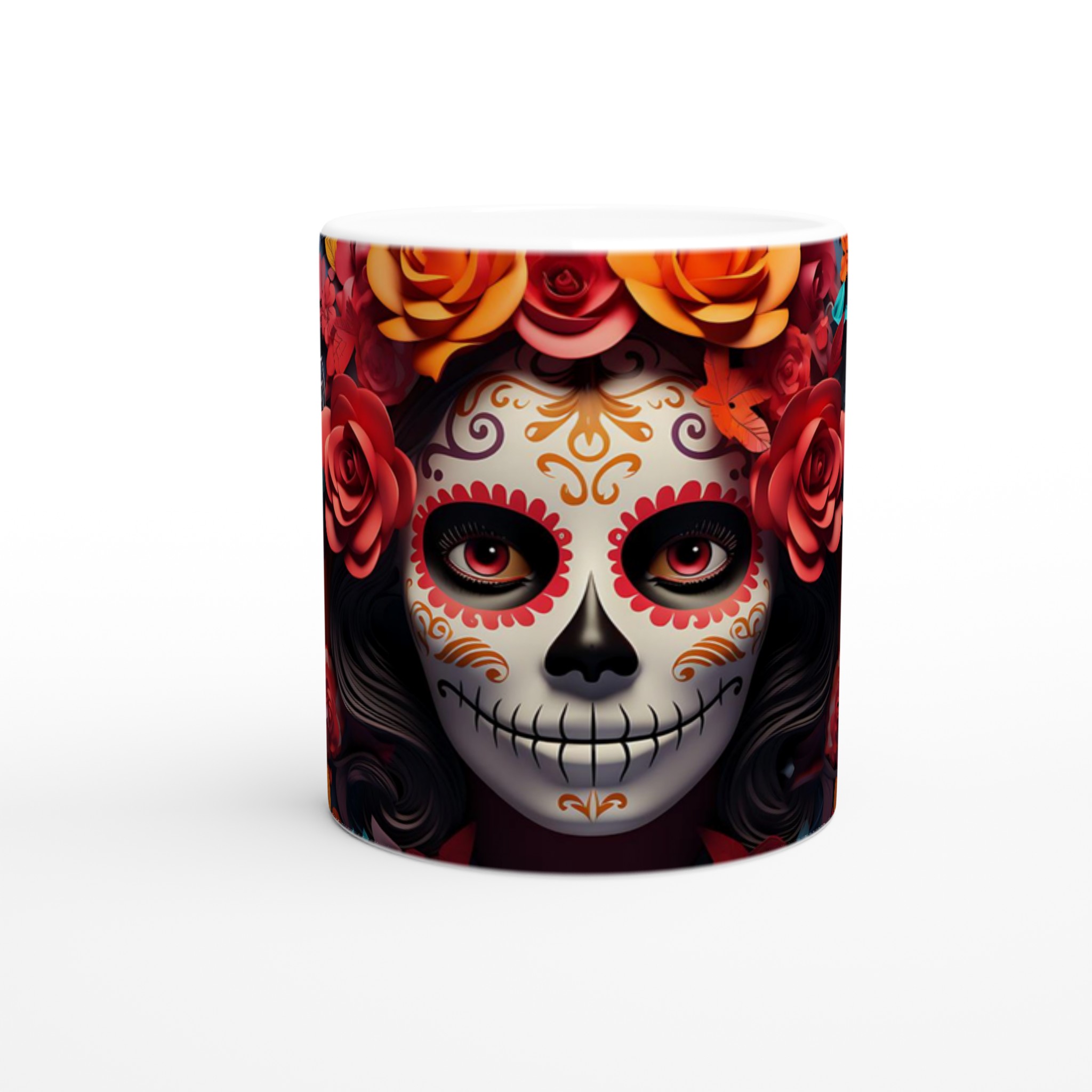 Sugar Skull Blommig Keramisk Mugg – Fira Livet i Levande Färg, 11 oz 8 4cecf54d-0ff1-4d9f-aa8c-9b5adbd82947