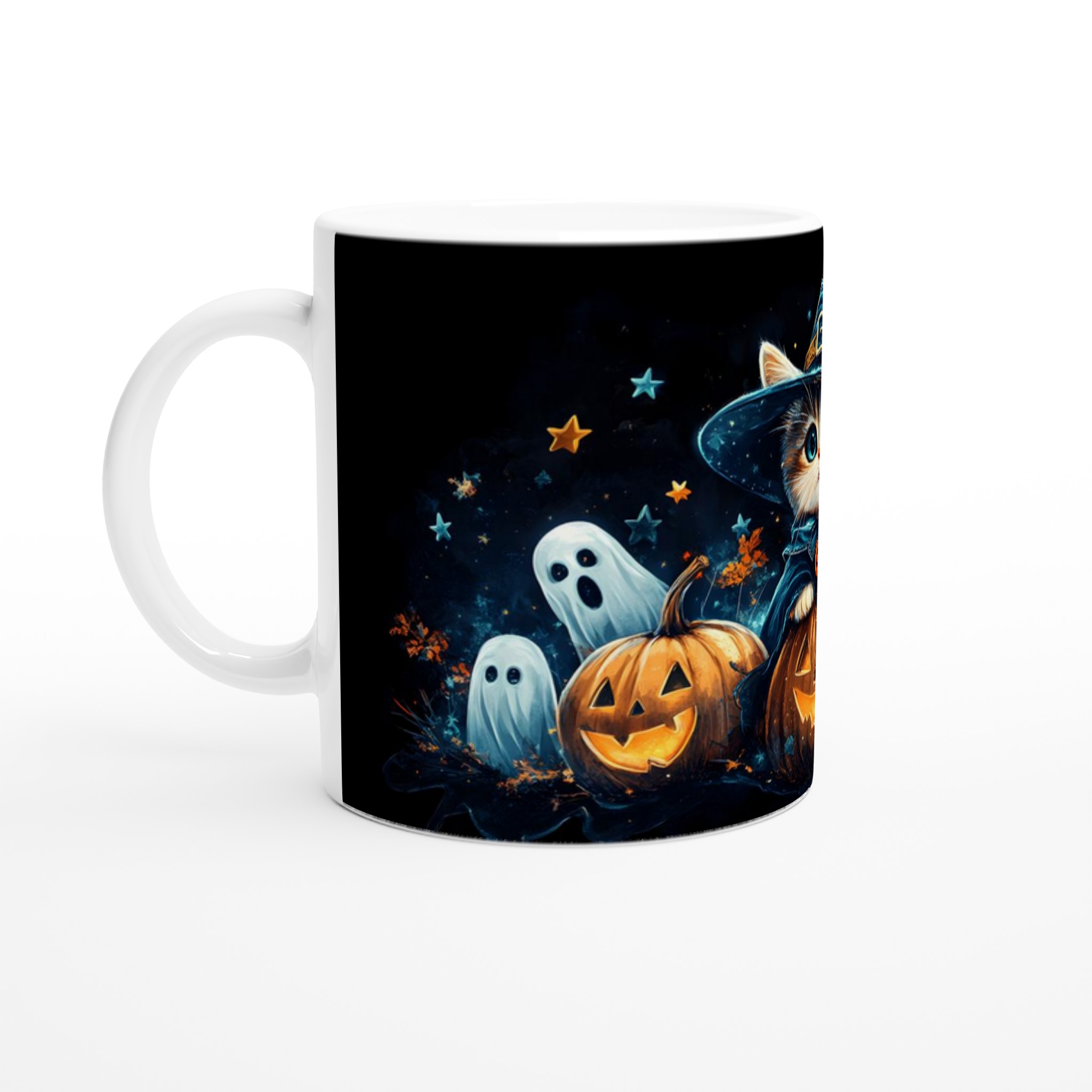 Förtrollande Halloween Mugg: Söt Häxkatt & Spöken – Perfekt för Mysiga Stunder & Skrämmande Kul! 1 4d666356-76fa-4c59-b7a8-7c13957652ed