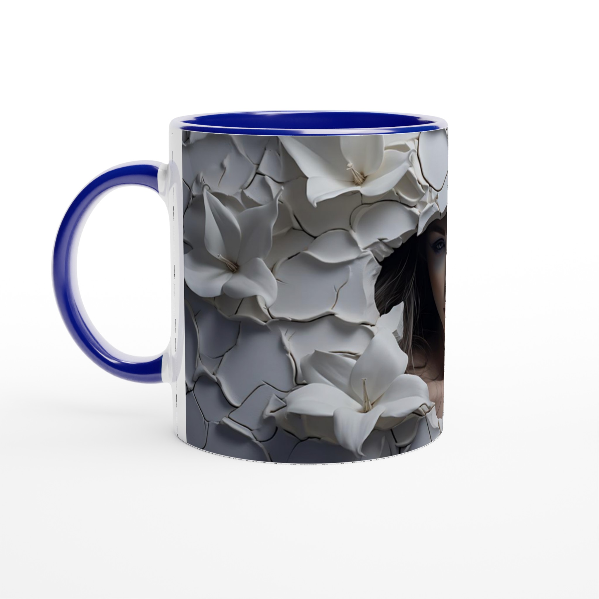 Konstnärlig Keramikmugg: Vacker Design med Blommor – Välj din Färg! 4 4d6ef998-1e2f-43b9-83c0-b8da586433e4