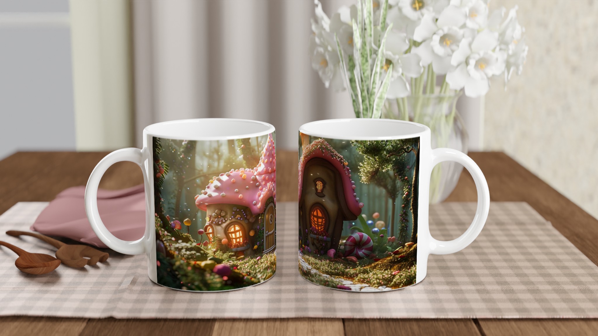 Fairy Tale Candy House Mugg – Drömsk Design i Livfulla Färger, 11oz Keramik 10 4d886baa-d4e4-4051-a69e-608cfb7baed8
