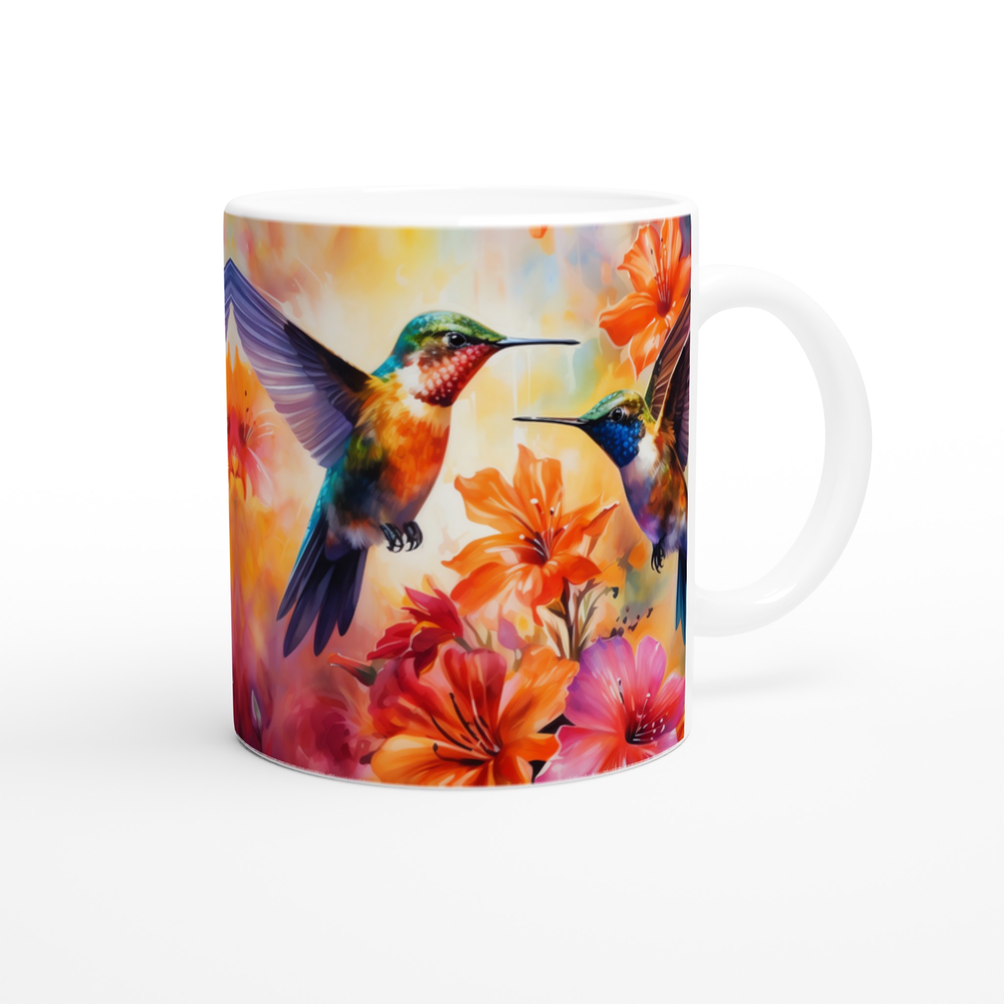 Färgsprakande Kolibrimugg – 11 oz Keramikmugg med Tropisk Blomsterprakt i Valfri Färg 10 4dac79ed-7fc0-4b56-ab5f-133b649a2786