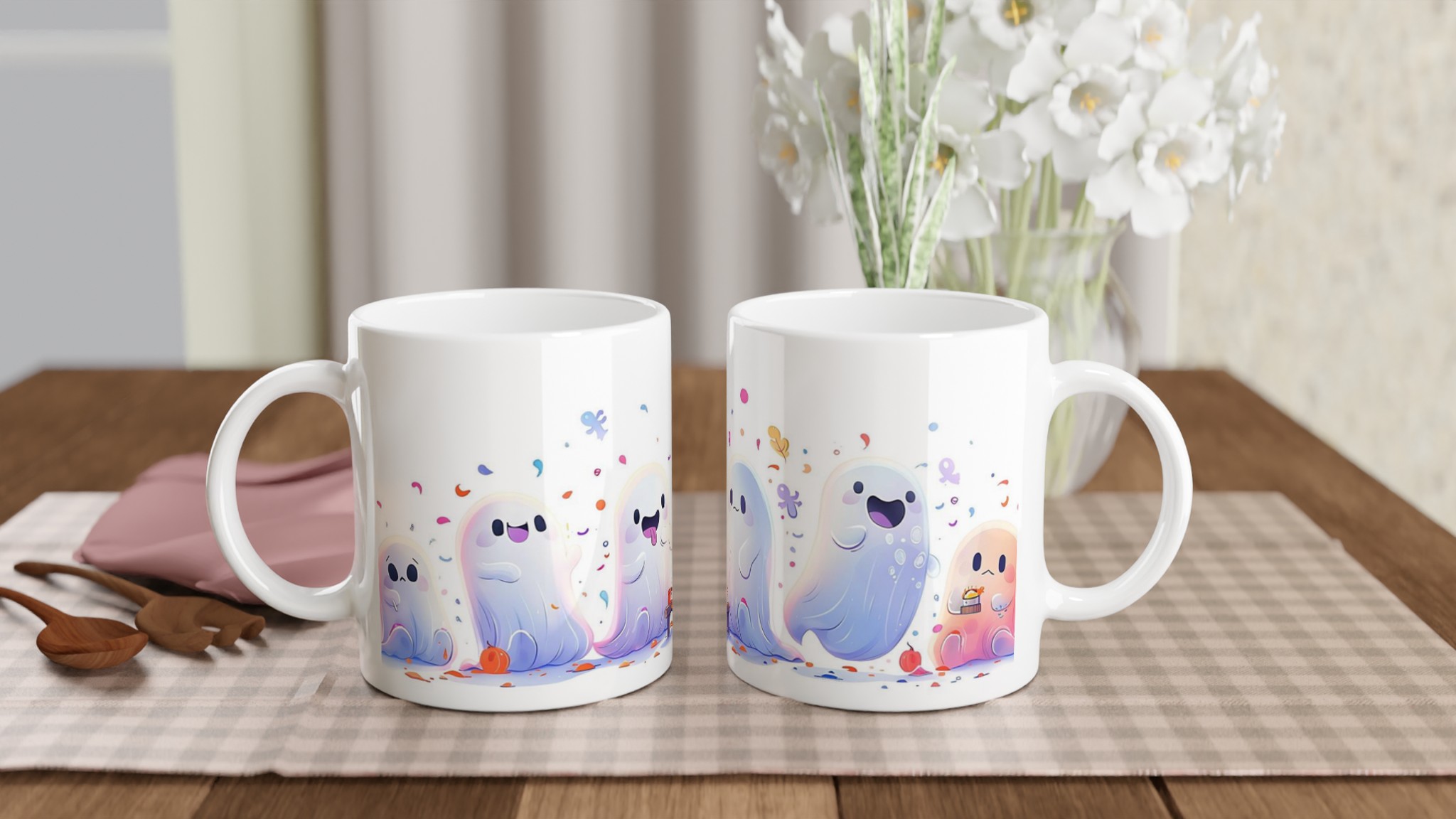 Söta Spökfest Keramikmugg - 11oz Rolig Halloween Mugg med Färgstarka Spöken 10 4dfdd836-b037-4033-9cbe-1b5363279dc1