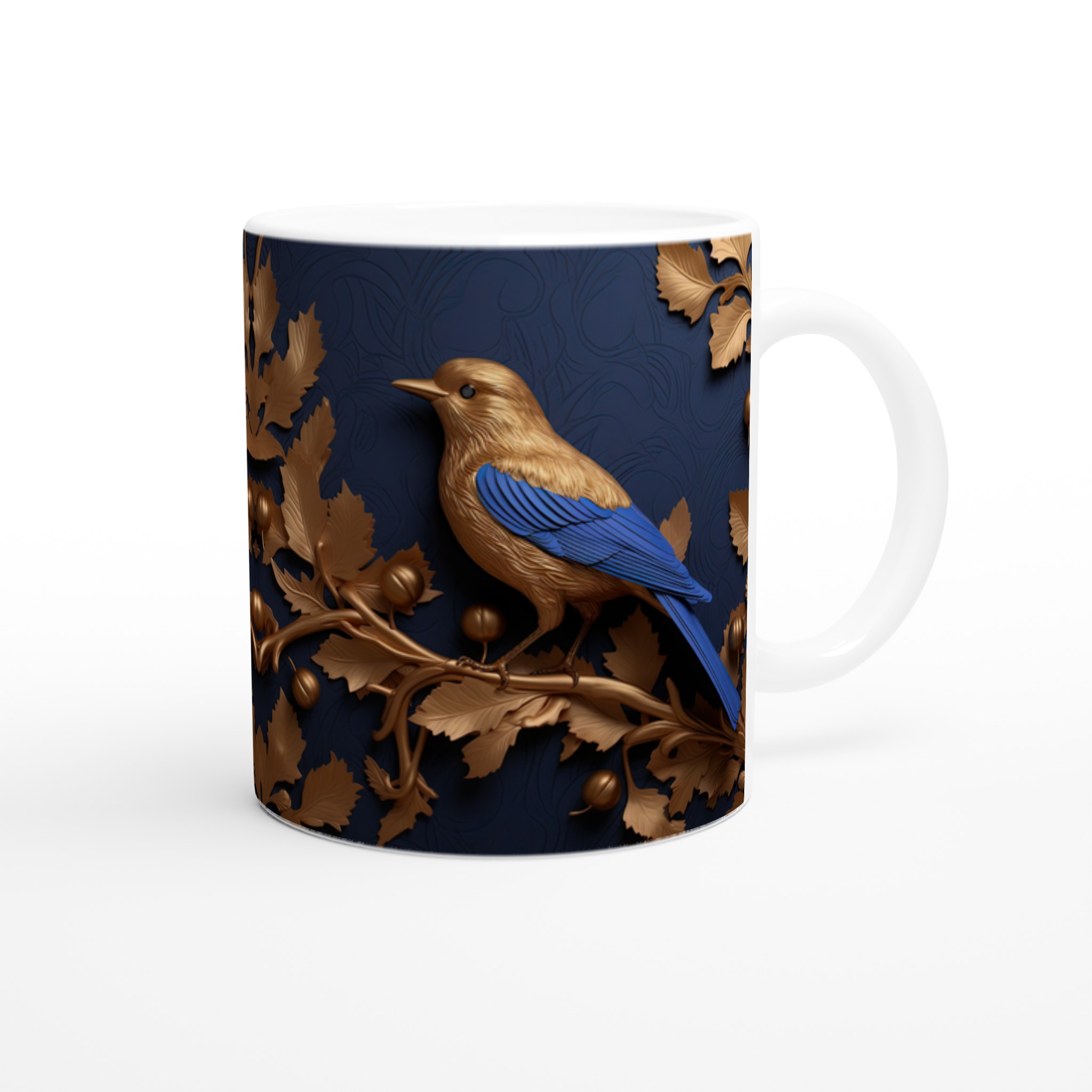Lyxig 11oz Keramisk Mugg med Guldfågelmotiv – Finns i 7 Eleganta Färger 9 4e08dac4-8a9c-49f0-ac2d-55767bf31202