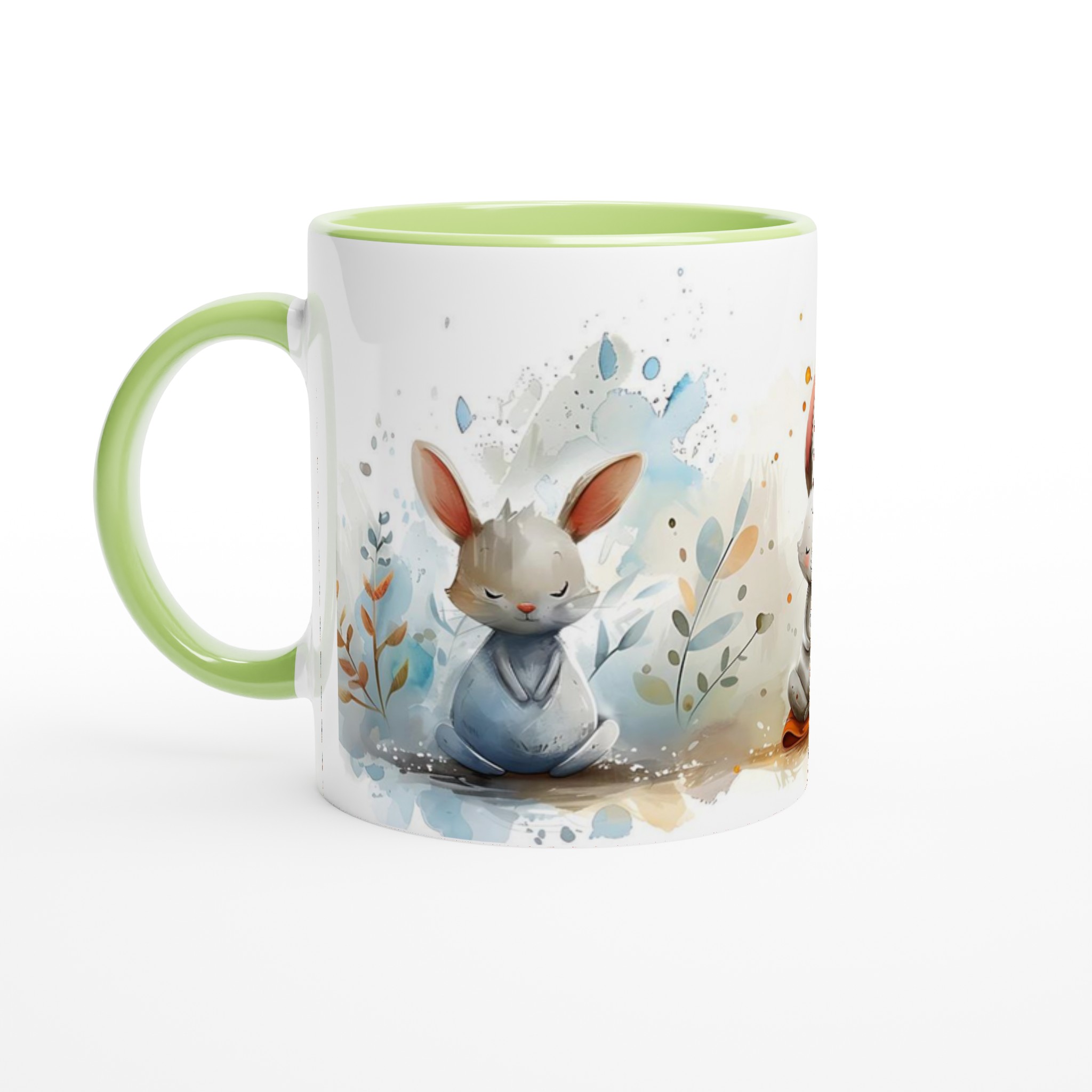Zen-Kaniner Mugg - Akvarell Fred & Glädje, 11oz Keramisk Mugg i Valfri Färg 3 4e2d5c43-65ca-46ed-8800-557066638822