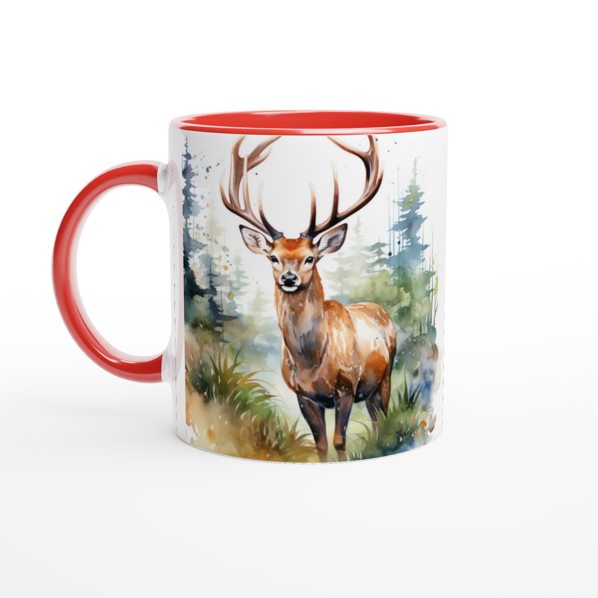 Majestätisk Hjort i Akvarell – 11oz Keramisk Mugg för Naturälskare i Valfri Färg 2 4f26526d-c98a-4ed2-9685-0f965e88aa28