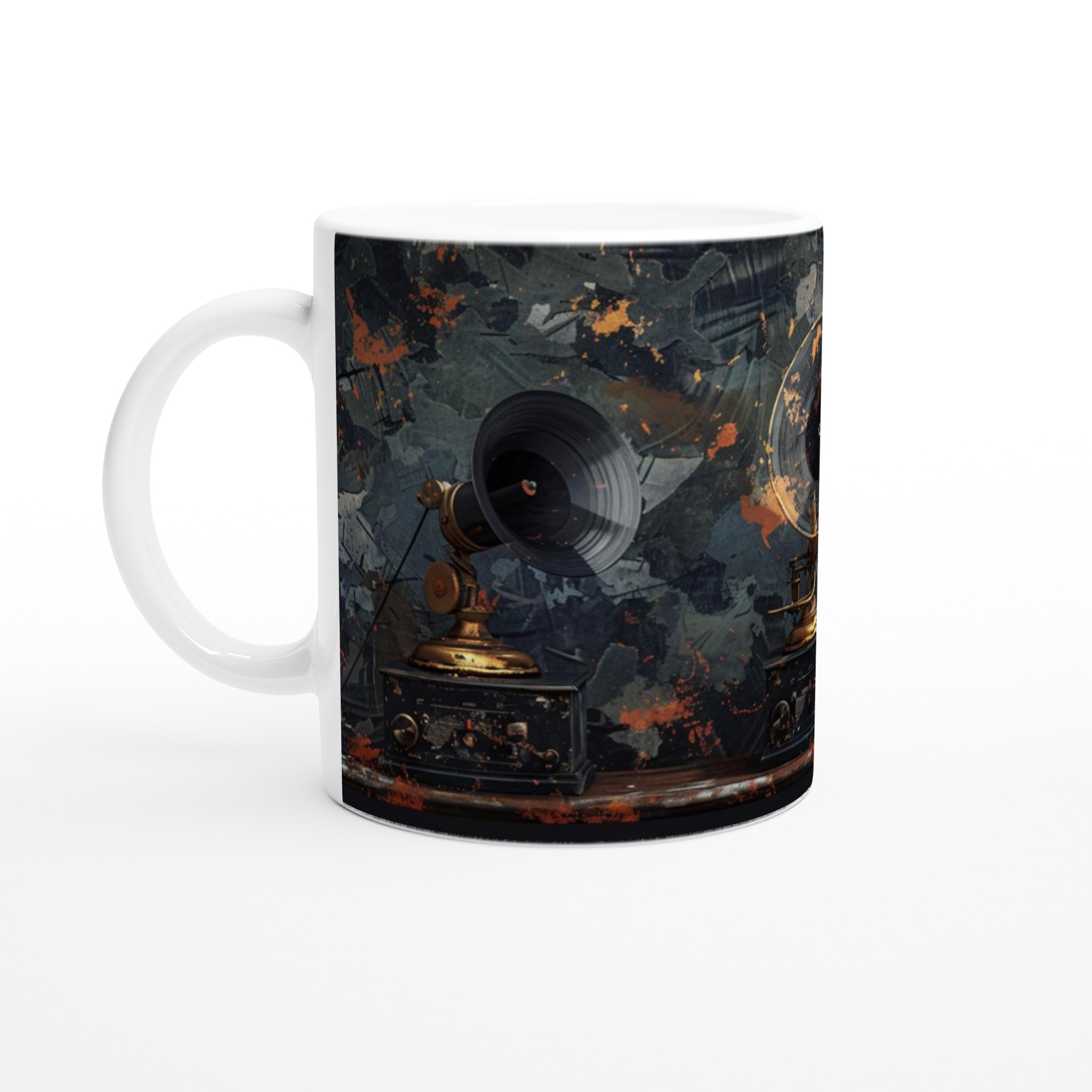 Retro Vinyl Grammofon Mugg - 11oz Keramikmugg i ditt val av sju livfulla färger 1 4f5db3ec-2bf0-4f70-a457-220cfca11a7a